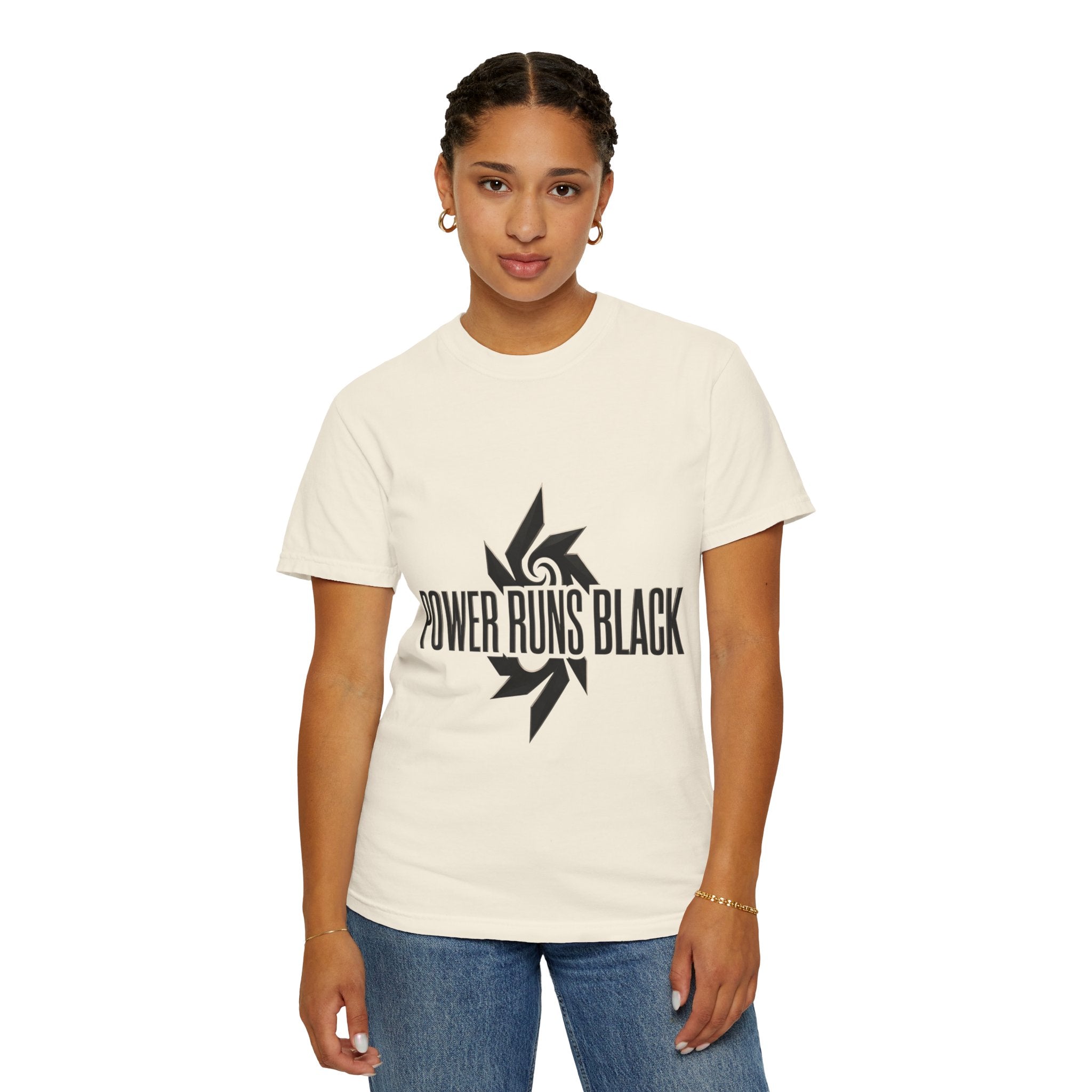 Power Runs Black PRB "Wear The Code" Mystic Shield T-Shirt — Geometric Sigil Graphic Tee by Printify