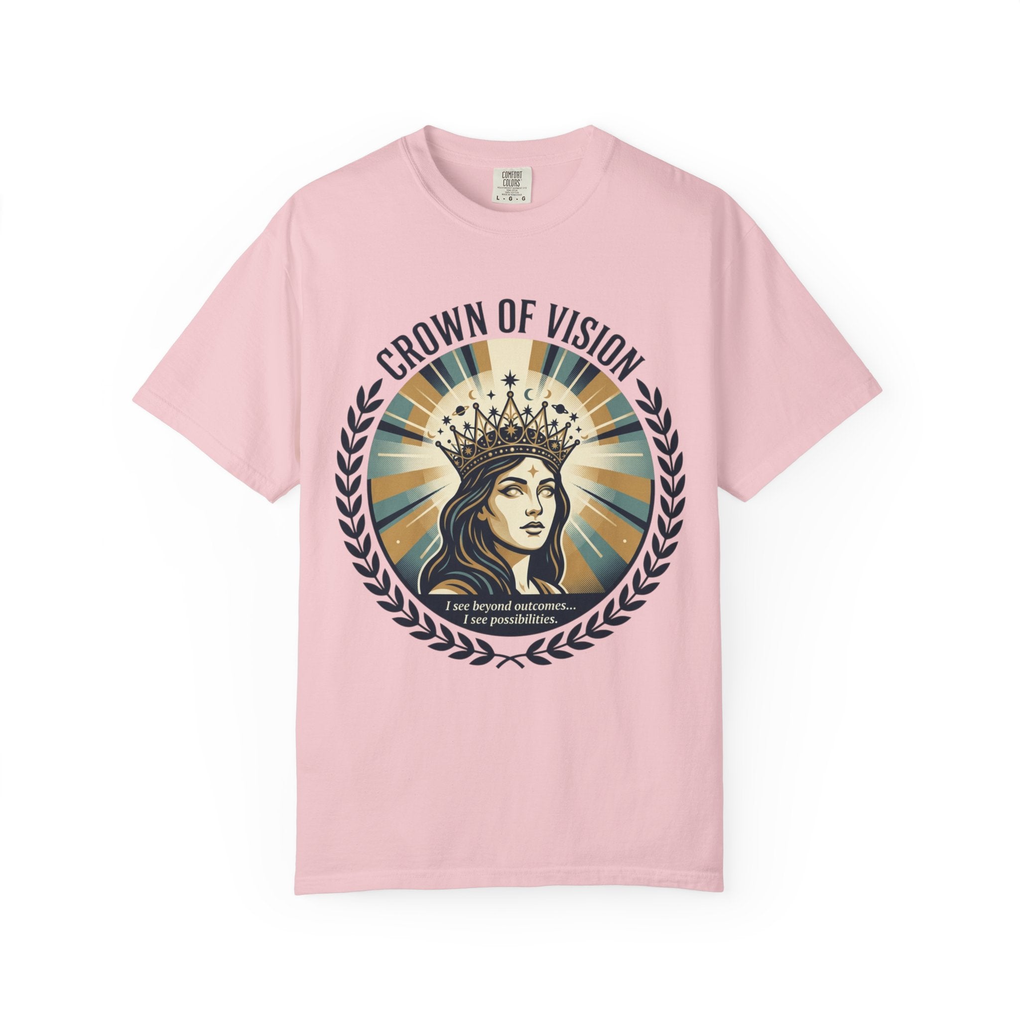 Power Runs Black Crown of Vision T-Shirt — Vintage Inspirational Graphic Tee by Printify