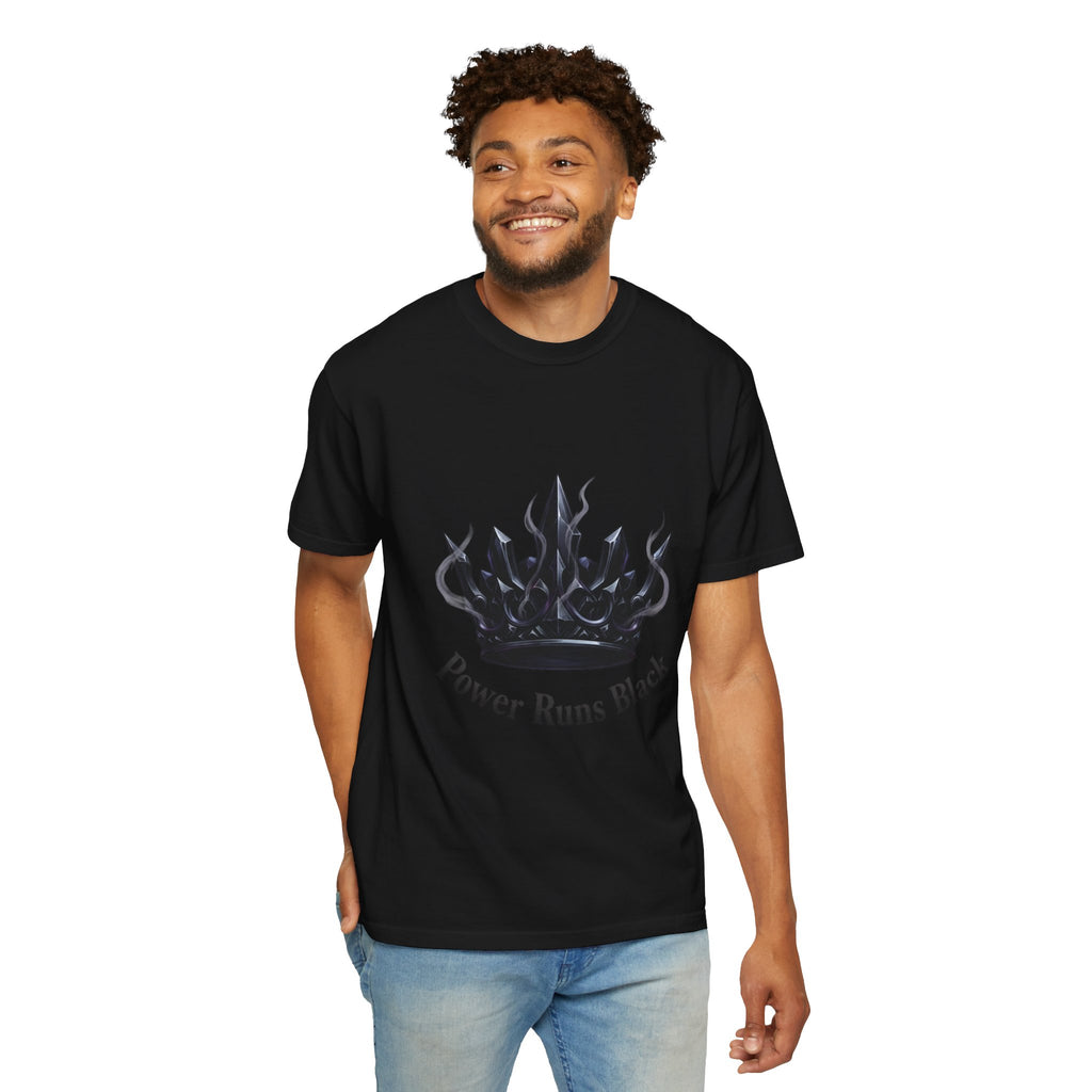 PRB Power Runs Black Crown Graphic T-Shirt by Printify