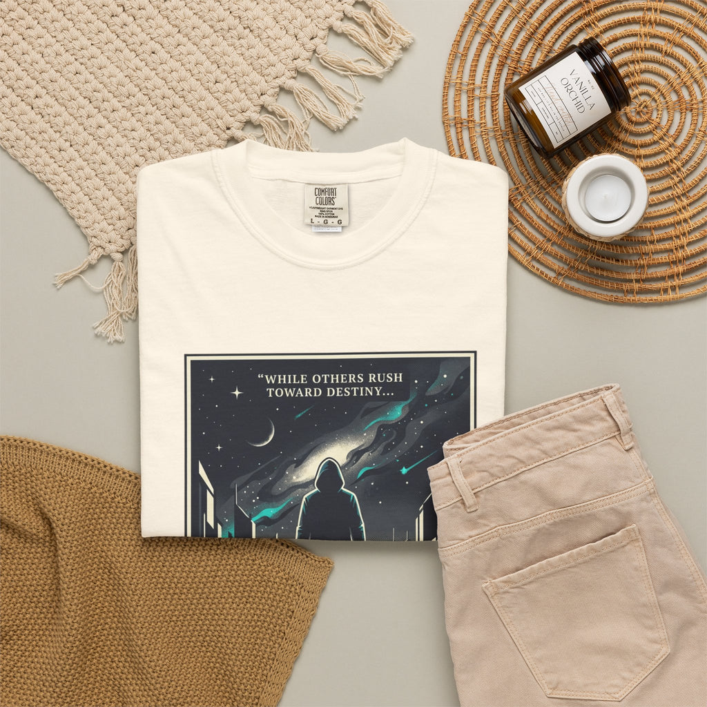 Power Runs Black Astra Sci‑Fi Graphic T-Shirt — "I walk toward understanding" Poster Design by Power Runs Black