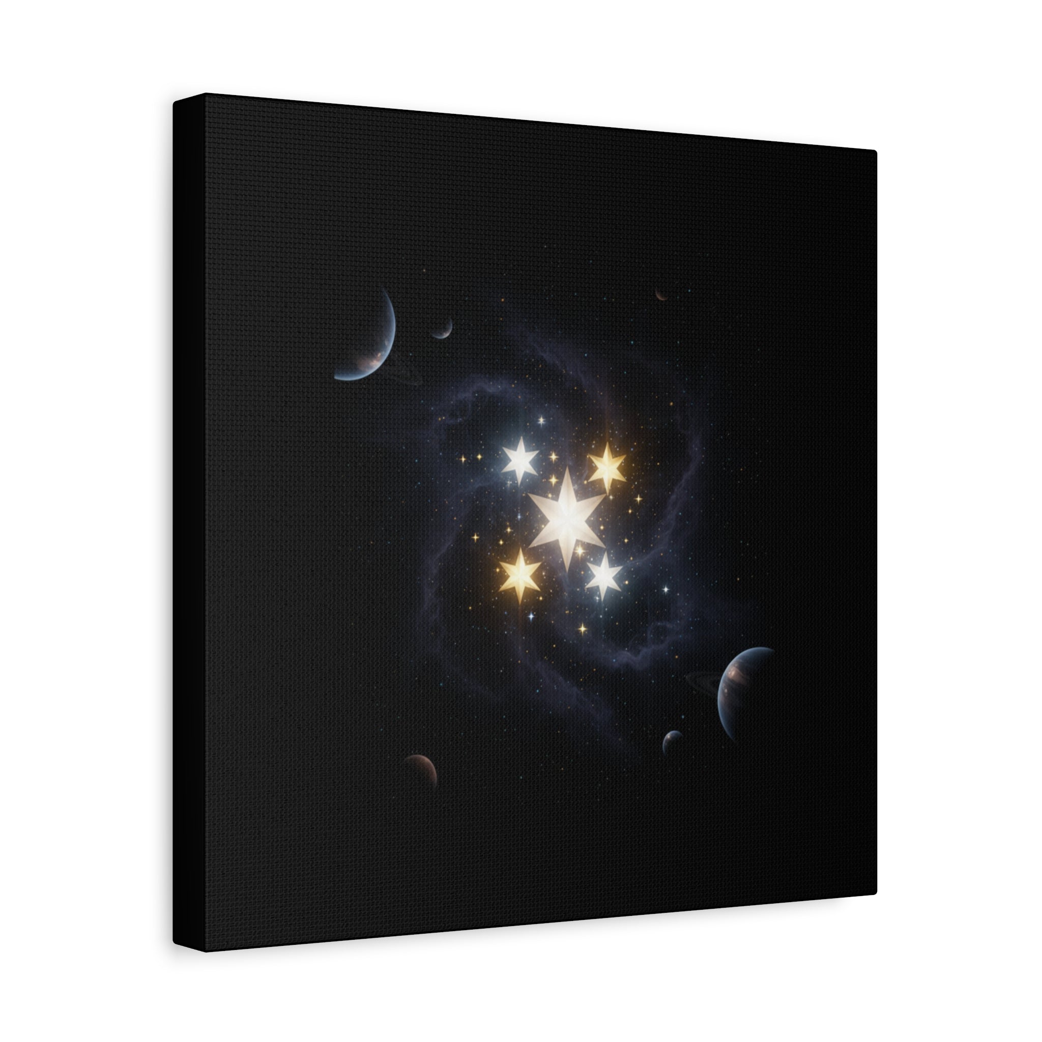Power Runs Black PRB Glowing Star Constellation Canvas by Power Runs Black