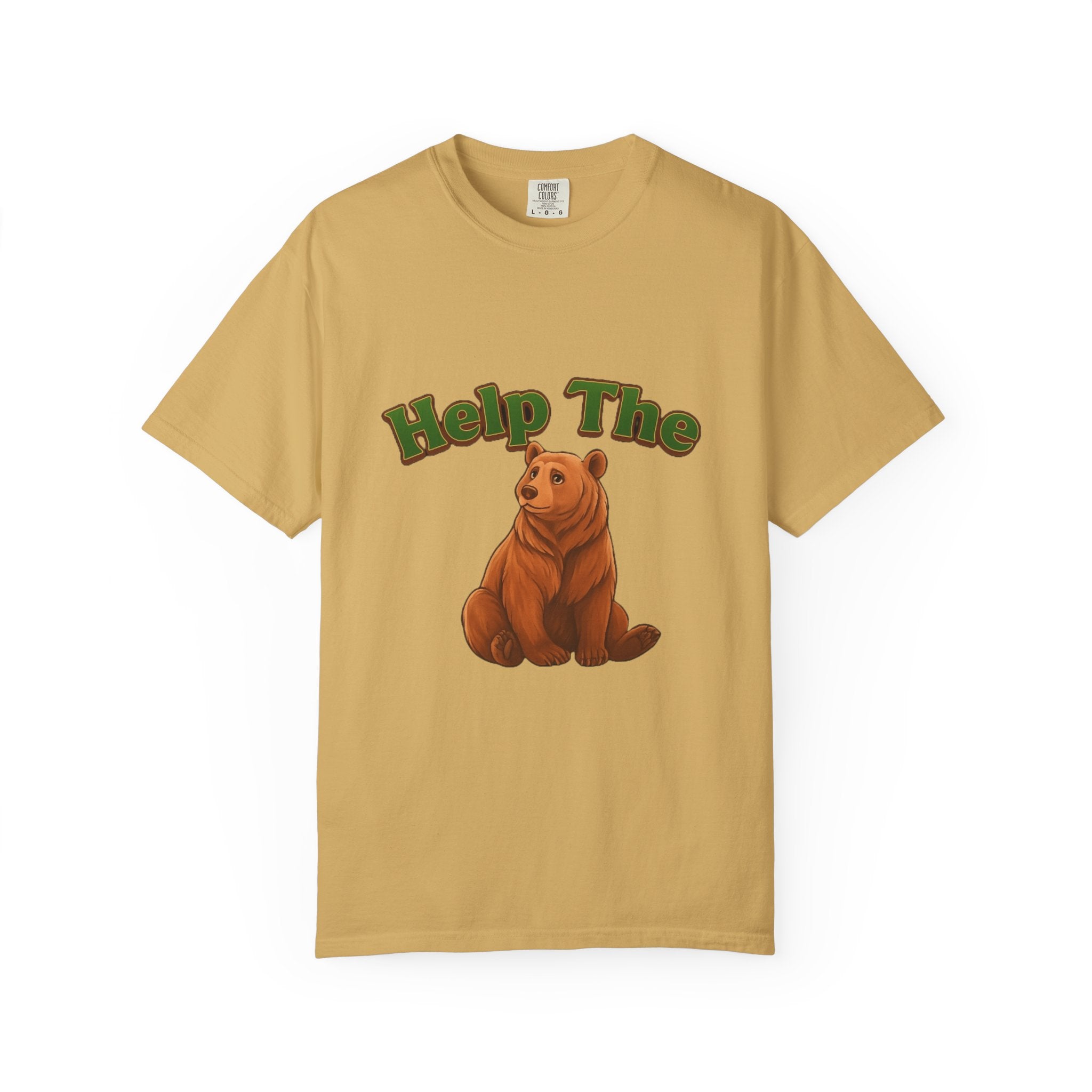 PRB Help The Bear T-shirt | Cute Sitting Bear Illustration by Printify