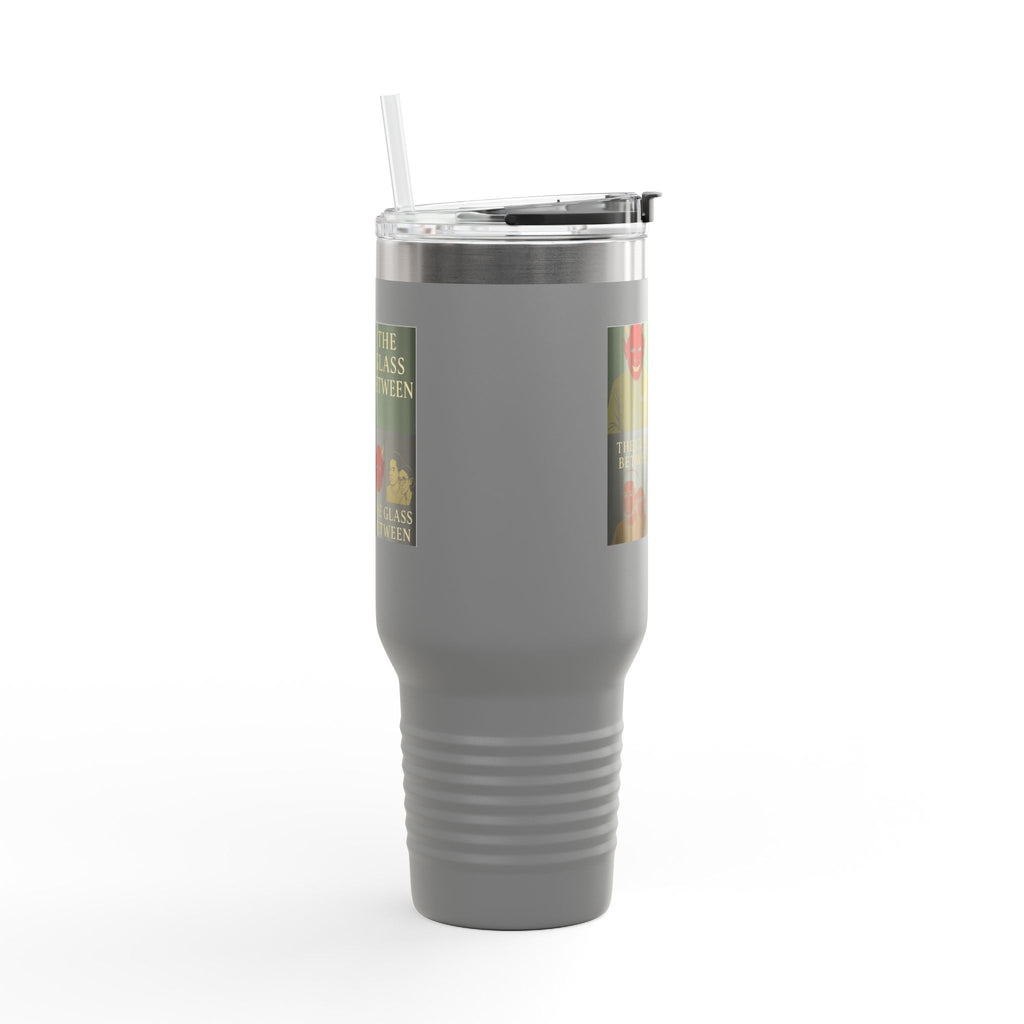 PRB The Glass Between collage travel mug | 40oz insulated tumbler by Printify