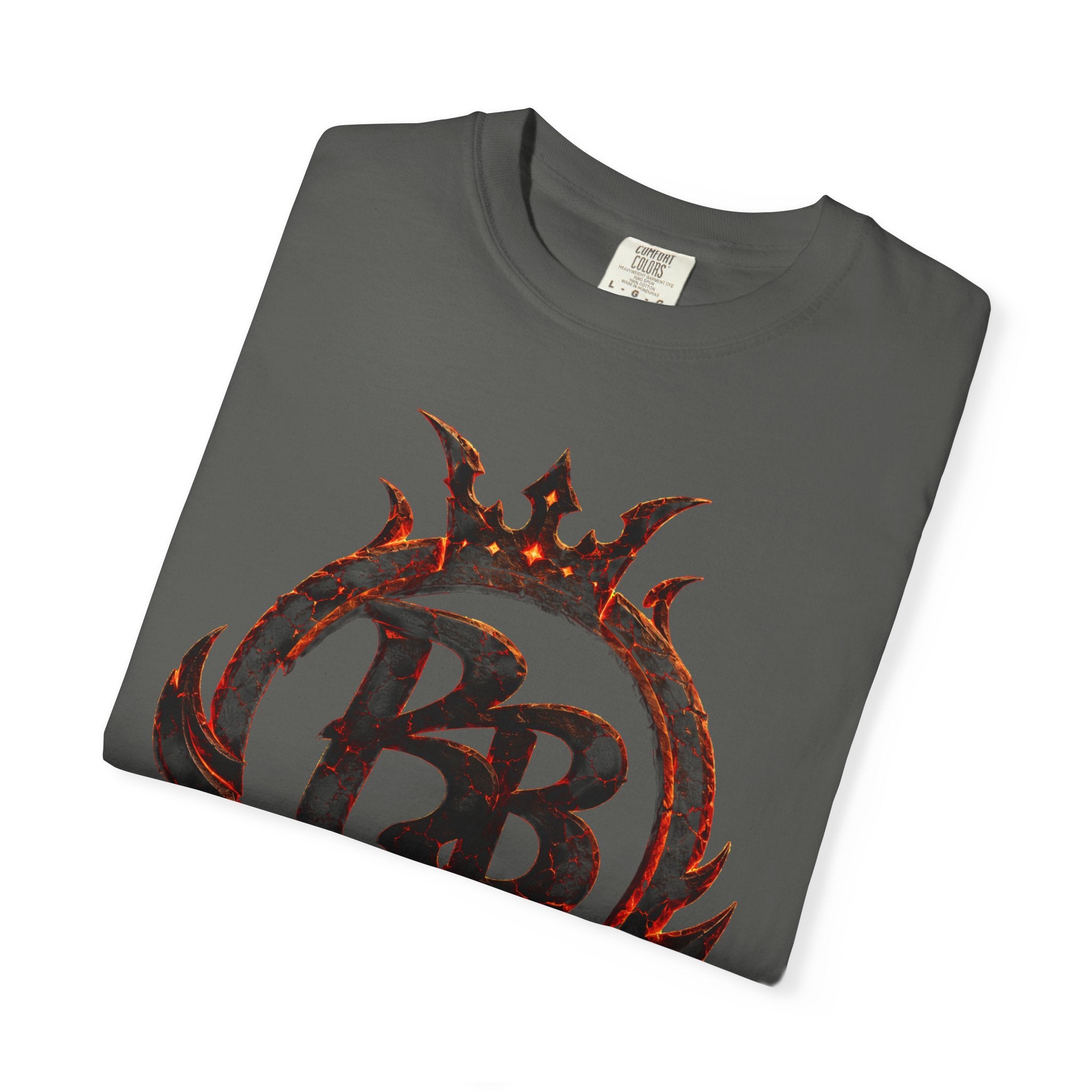 Power Runs Back PRB Flame Logo T-shirt | Fiery Emblem Tee, Grunge Rock Chic by Printify