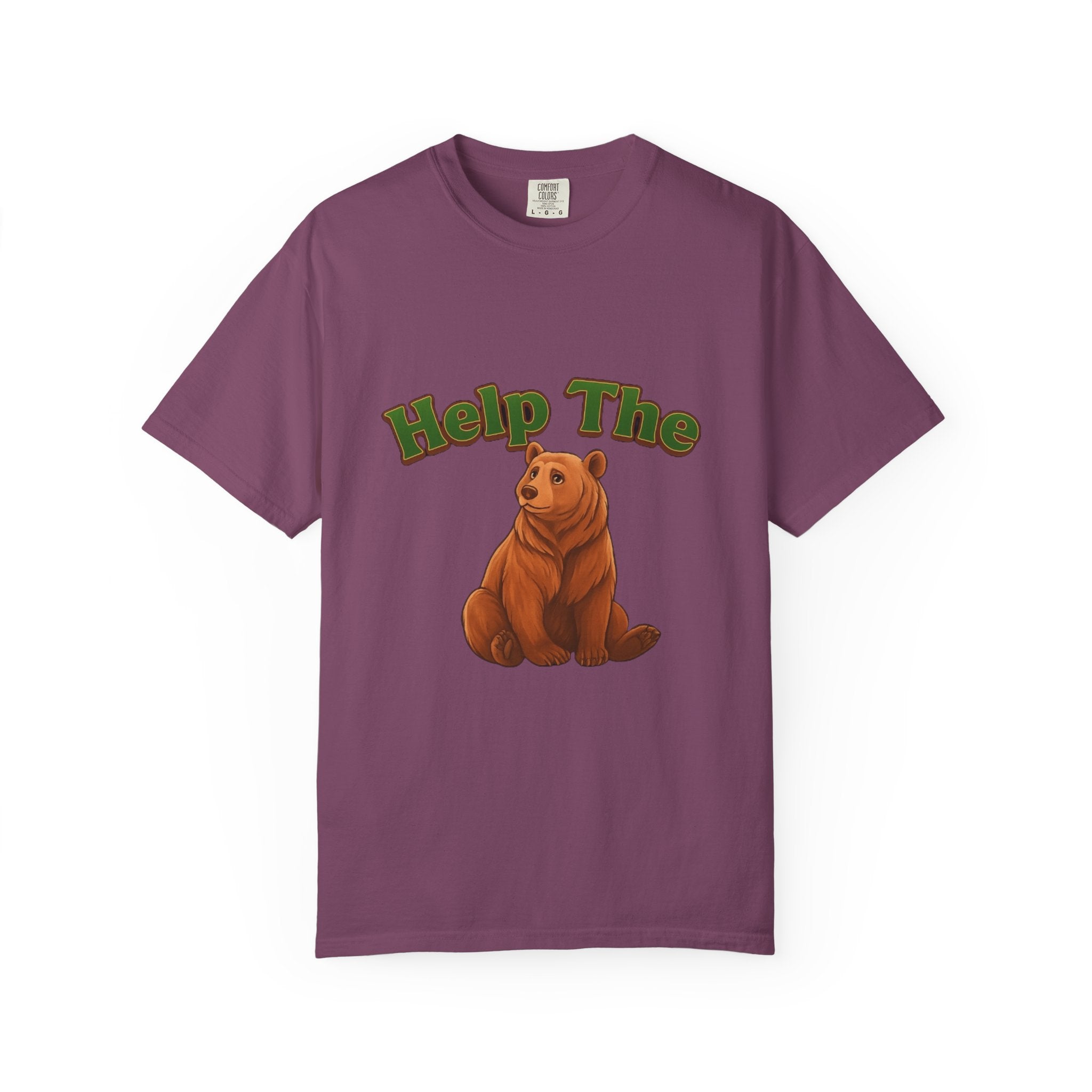 PRB Help The Bear T-shirt | Cute Sitting Bear Illustration by Printify
