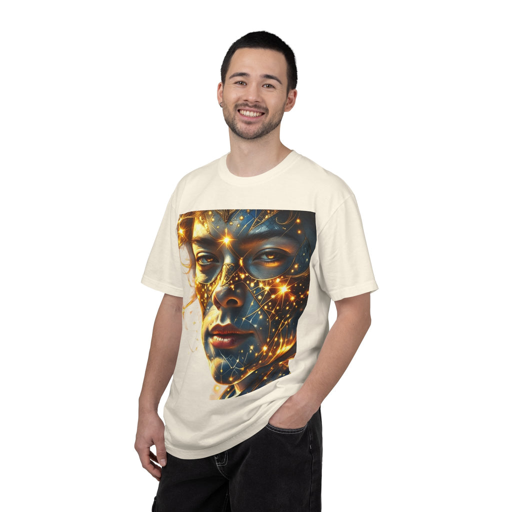 PRB Celestial Glow Unisex Graphic T-Shirt | Luminous Portrait Tee by Power Runs Black