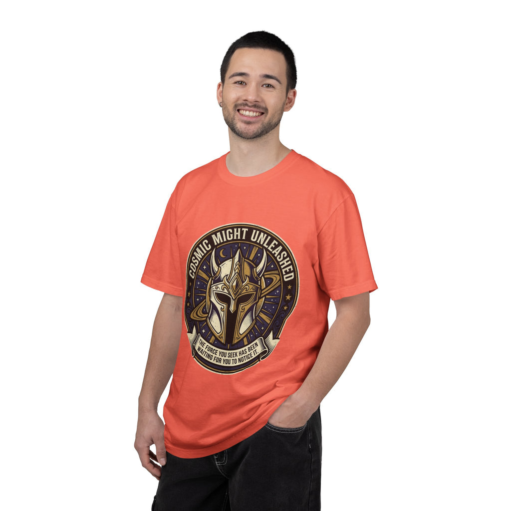 PRB Starforged Flex Cosmic Might Unleashed T-Shirt — Mythic Helmet Graphic Tee by Power Runs Black