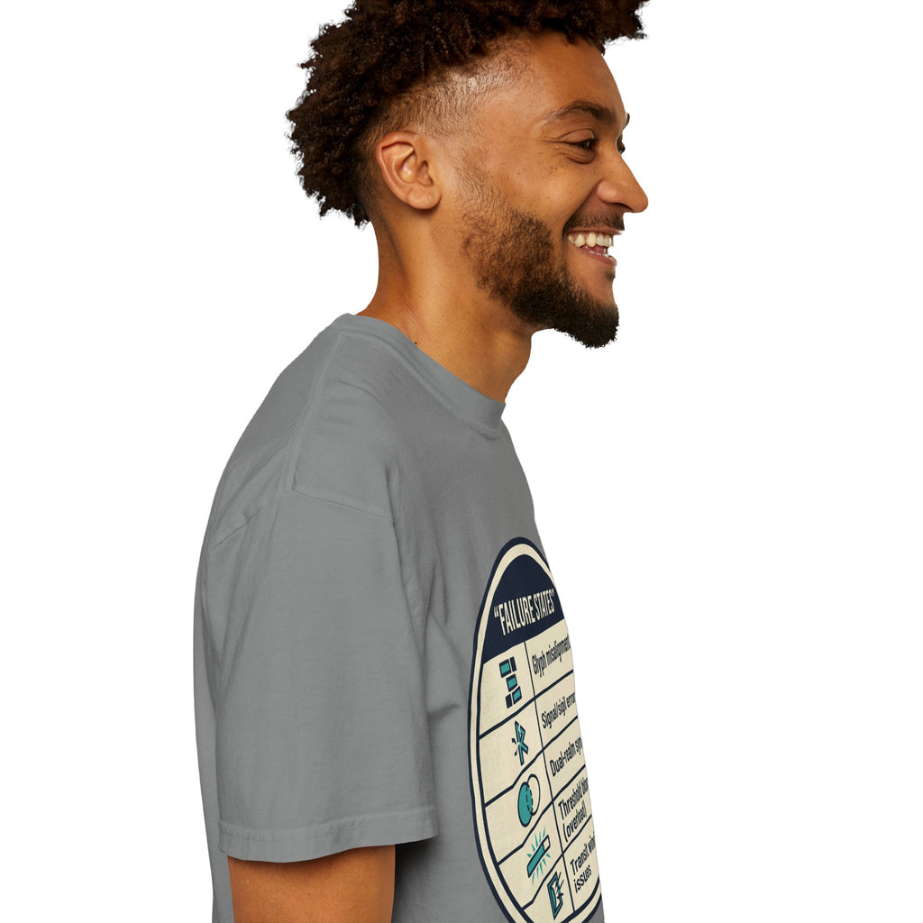 Power Runs Black PRB Failure States T-Shirt — Sci‑Fi Status Badge Graphic Tee by Printify