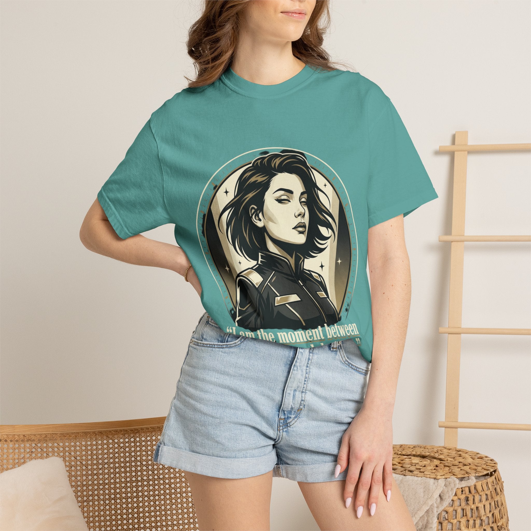 Power Runs Black Retro Space Captain Portrait T-Shirt — 'Fearless Commander' Graphic Tee by Power Runs Black