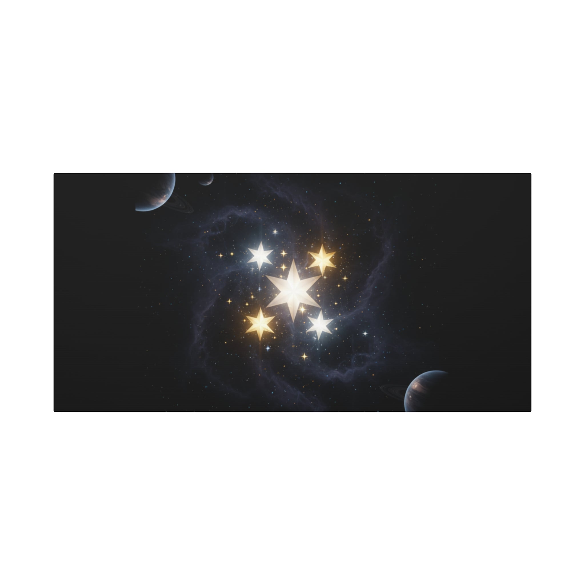 Power Runs Black PRB Glowing Star Constellation Canvas by Power Runs Black