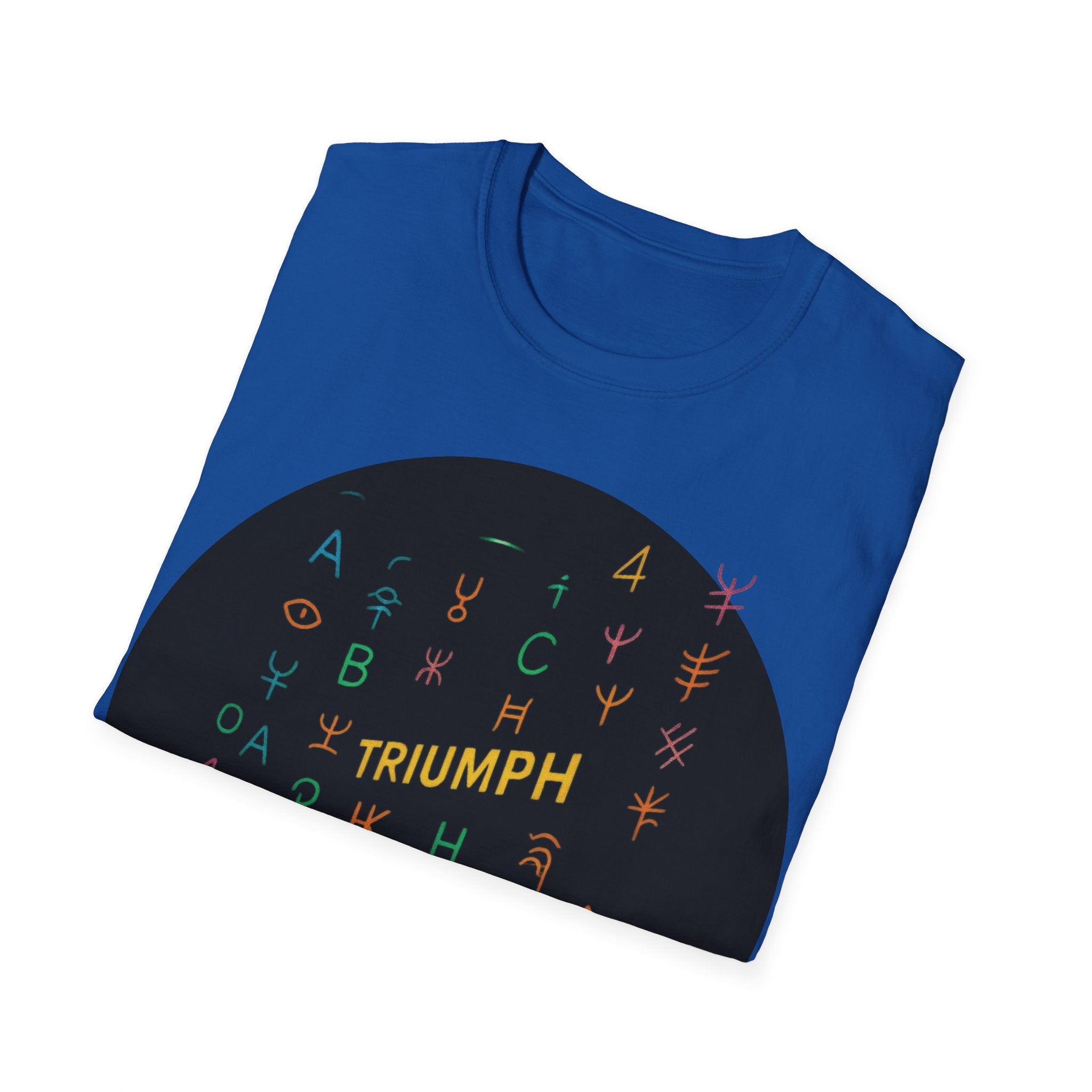 PRB Triumph Afro Hair Silhouette T-Shirt | Black Hair Alphabet Design by Power Runs Black
