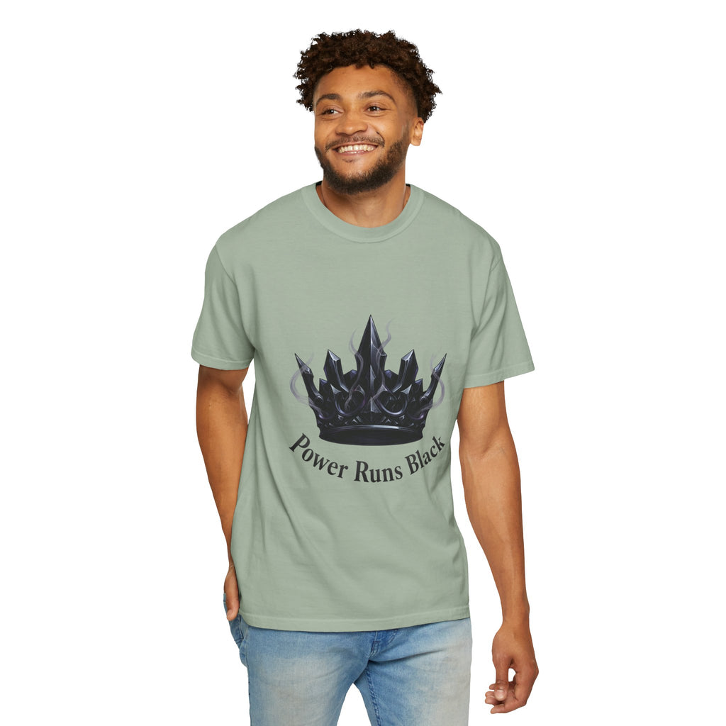 PRB Power Runs Black Crown Graphic T-Shirt by Printify