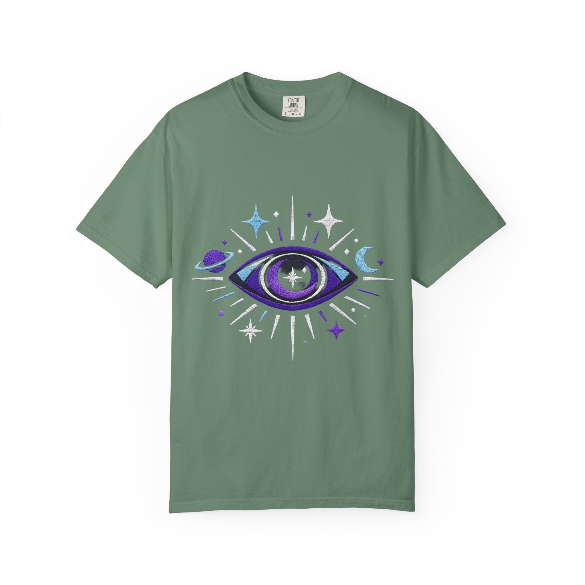 PRB Mystic All-Seeing Eye T-shirt | Cosmic Moon and Stars by Printify