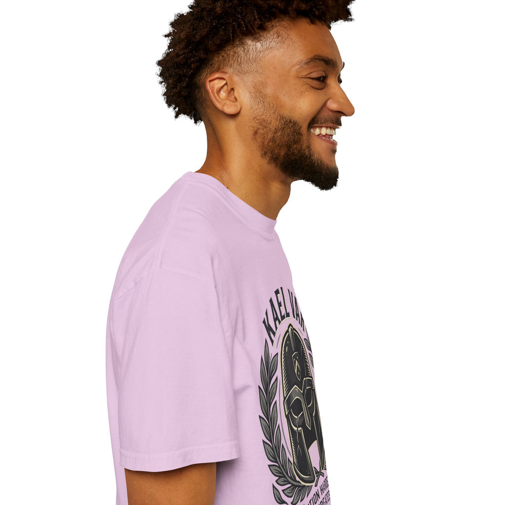 Power Runs Black PRB Kael Var Helmet Graphic T-Shirt — "Protection Hardens Form" Warrior Tee by Printify