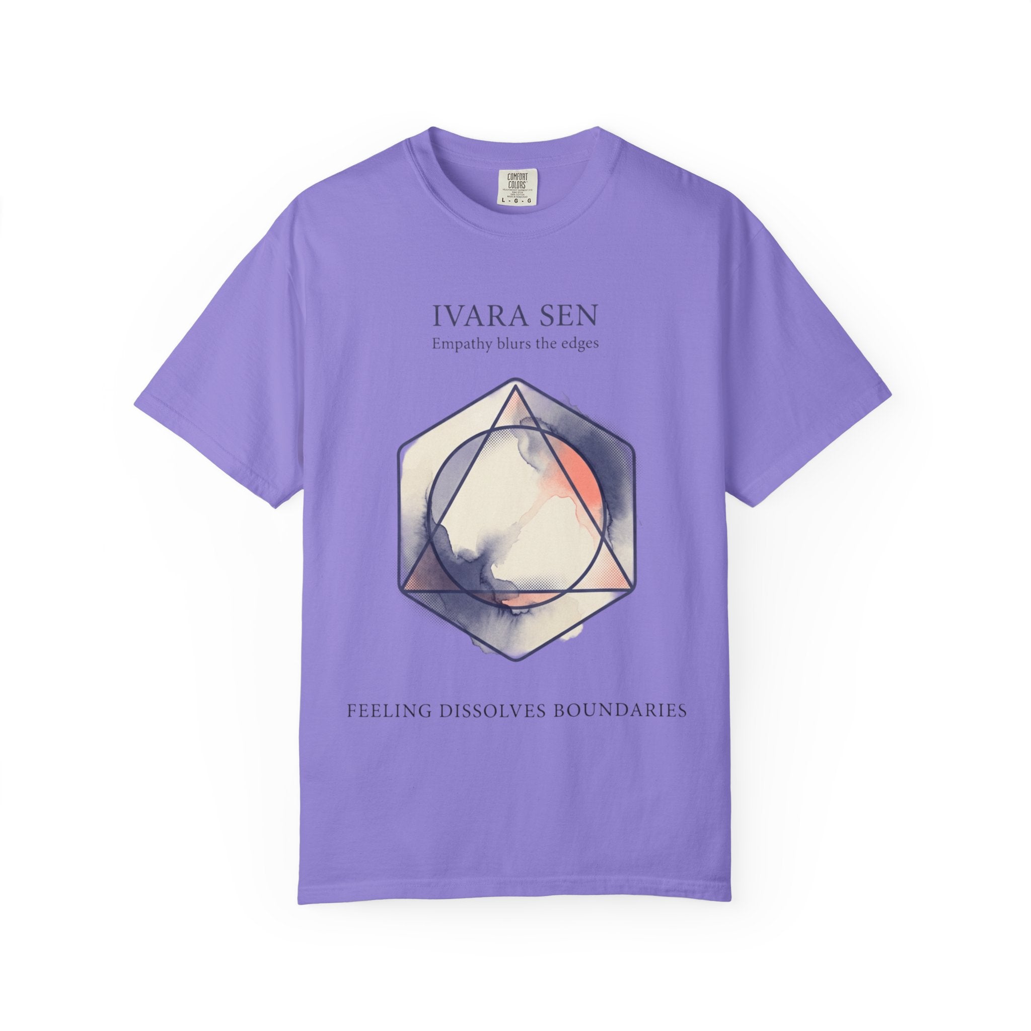 Power Runs Black PRB Abstract Geometric Tee — “Ivara Sen: Feeling Dissolves Boundaries” by Power Runs Black