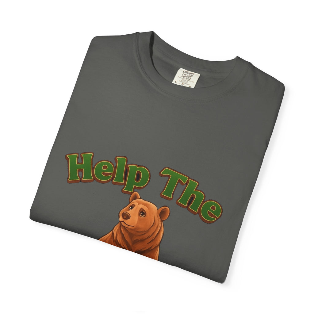 PRB "Don't Help me Help The Bear" T-shirt Bear Illustration by Power Runs Black
