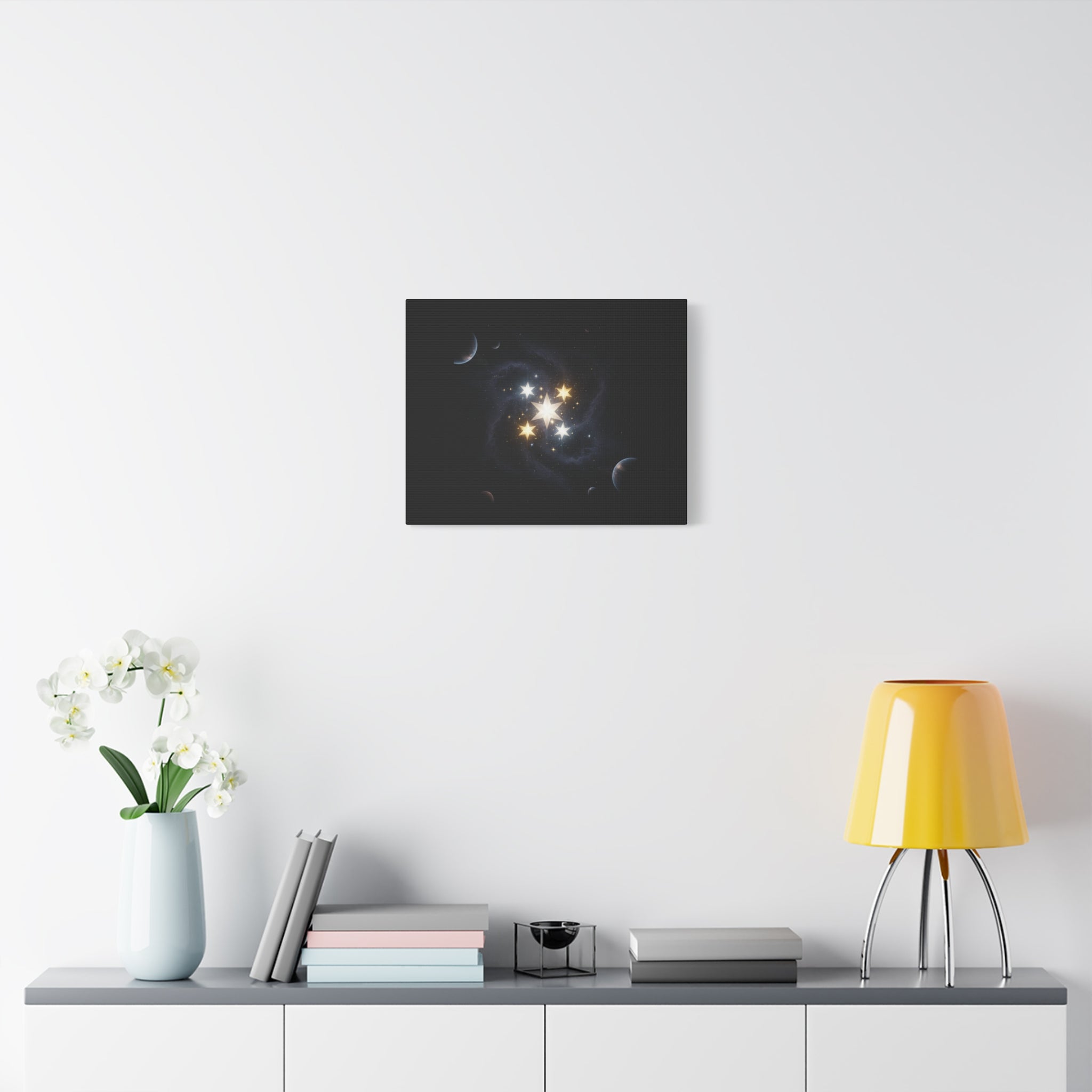 PRB Celestial Star Cluster Matte Canvas Print — Cosmic Planets Wall Art by Printify