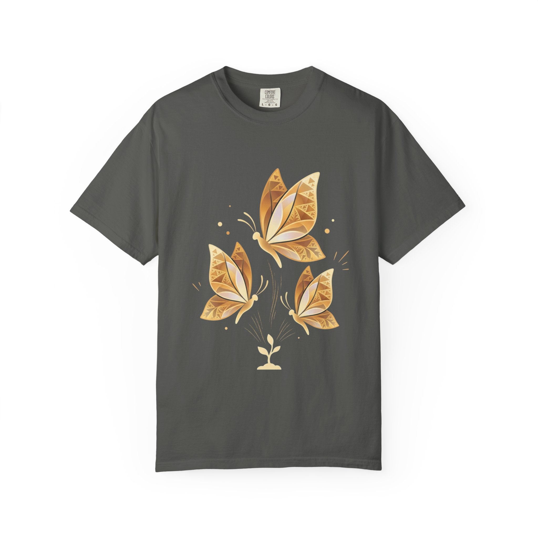Autumn Leaf Trio T-Shirt | Vintage Garment-Dyed Fall Graphic Tee by Printify