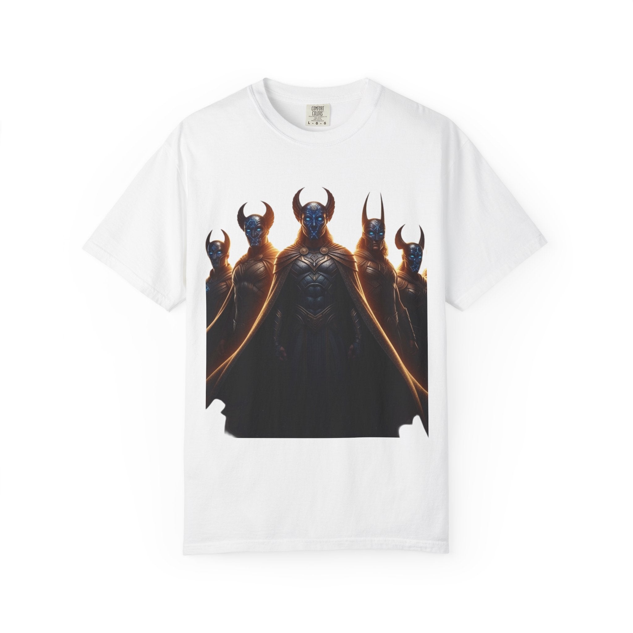 Power Runs Black PRB Dark Legion Graphic T-Shirt — Horned Warriors Fantasy Tee by Power Runs Black