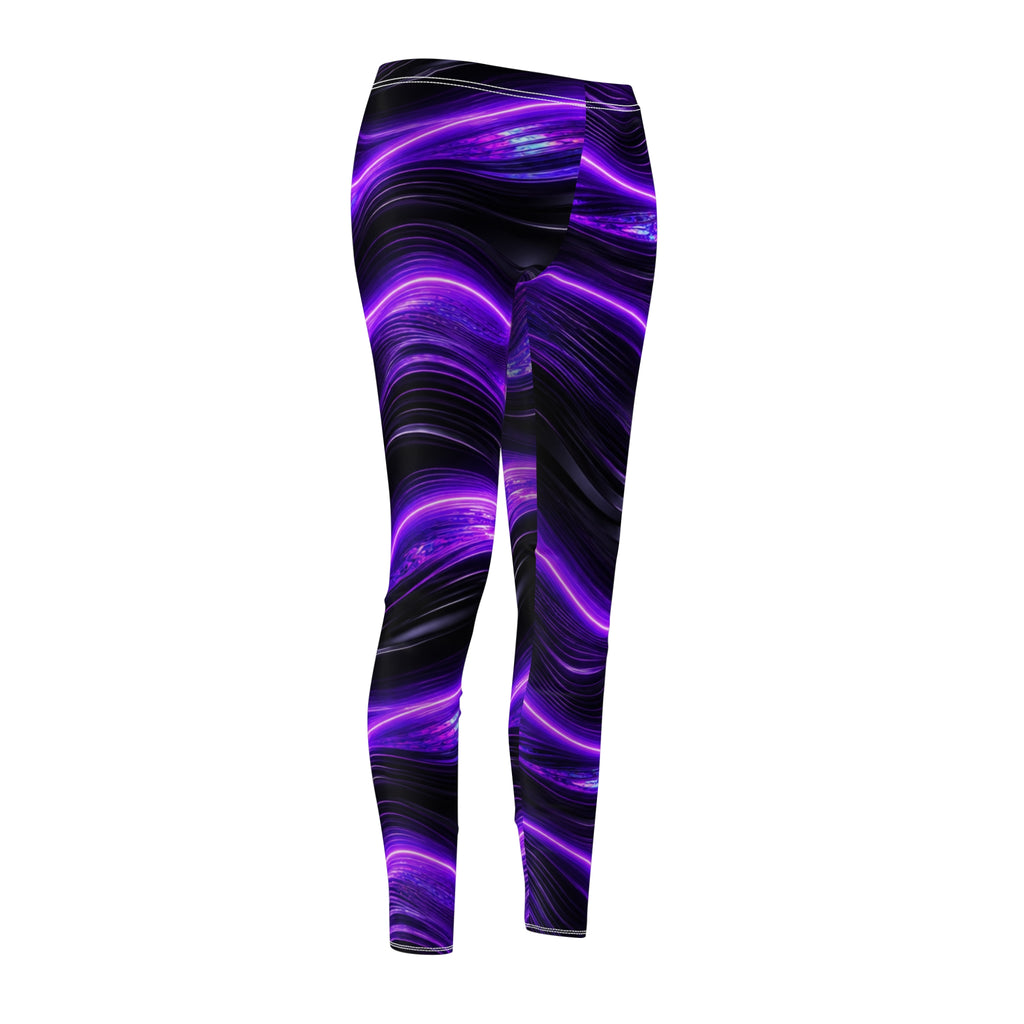 PRB Purple Galaxy Swirl Leggings by Power Runs Black