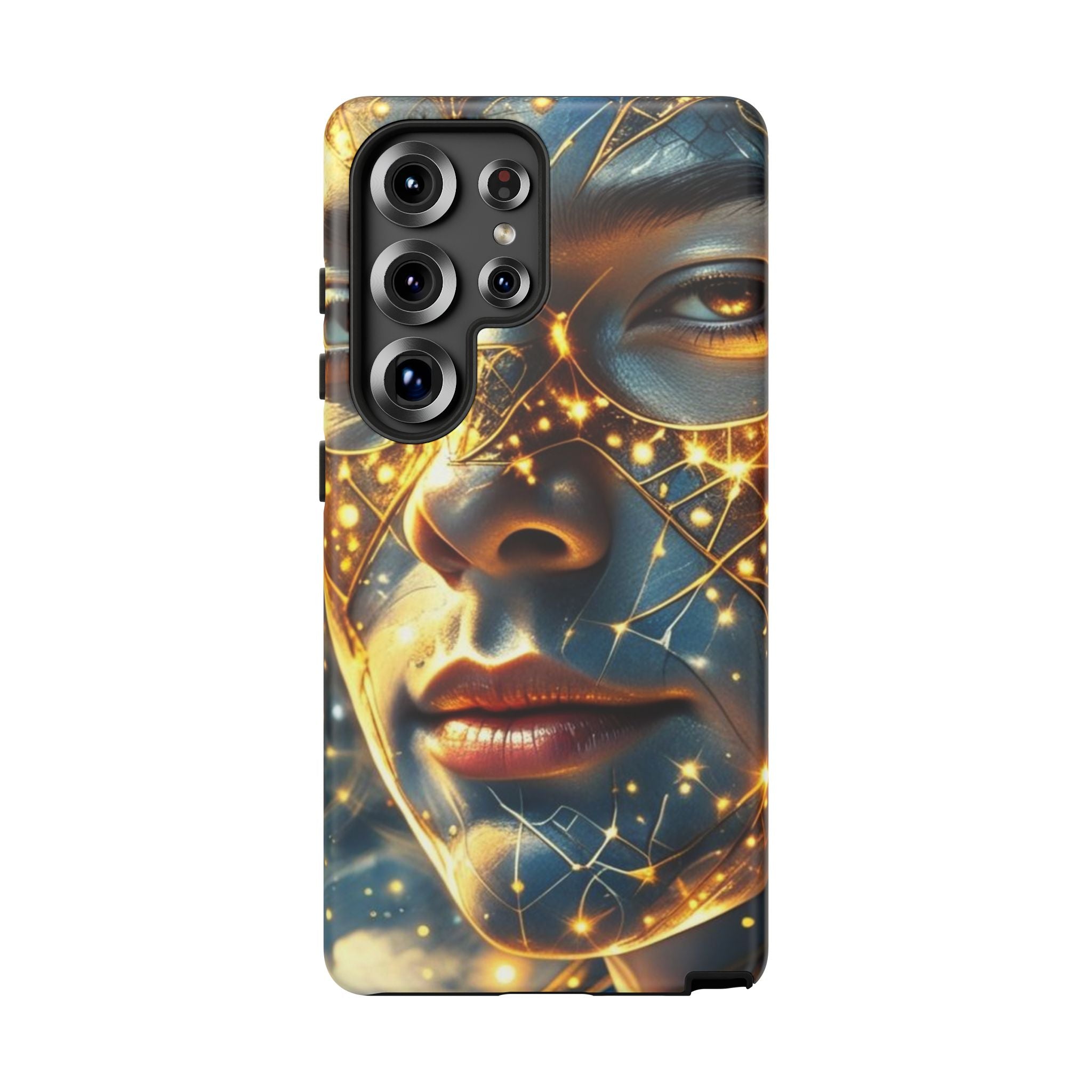 PRB Galactic Portrait Tough Case | Cosmic Face Phone Case, Starry Nebula Design by Printify