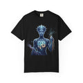 Printify PRB Divine Code Architect 4K Futuristic Blue Android with PR Chest Logo T-Shirt - T-Shirt
