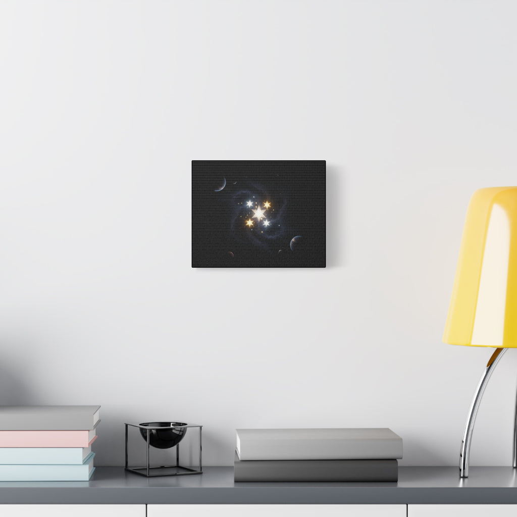 PRB Celestial Star Cluster Matte Canvas Print — Cosmic Planets Wall Art by Printify
