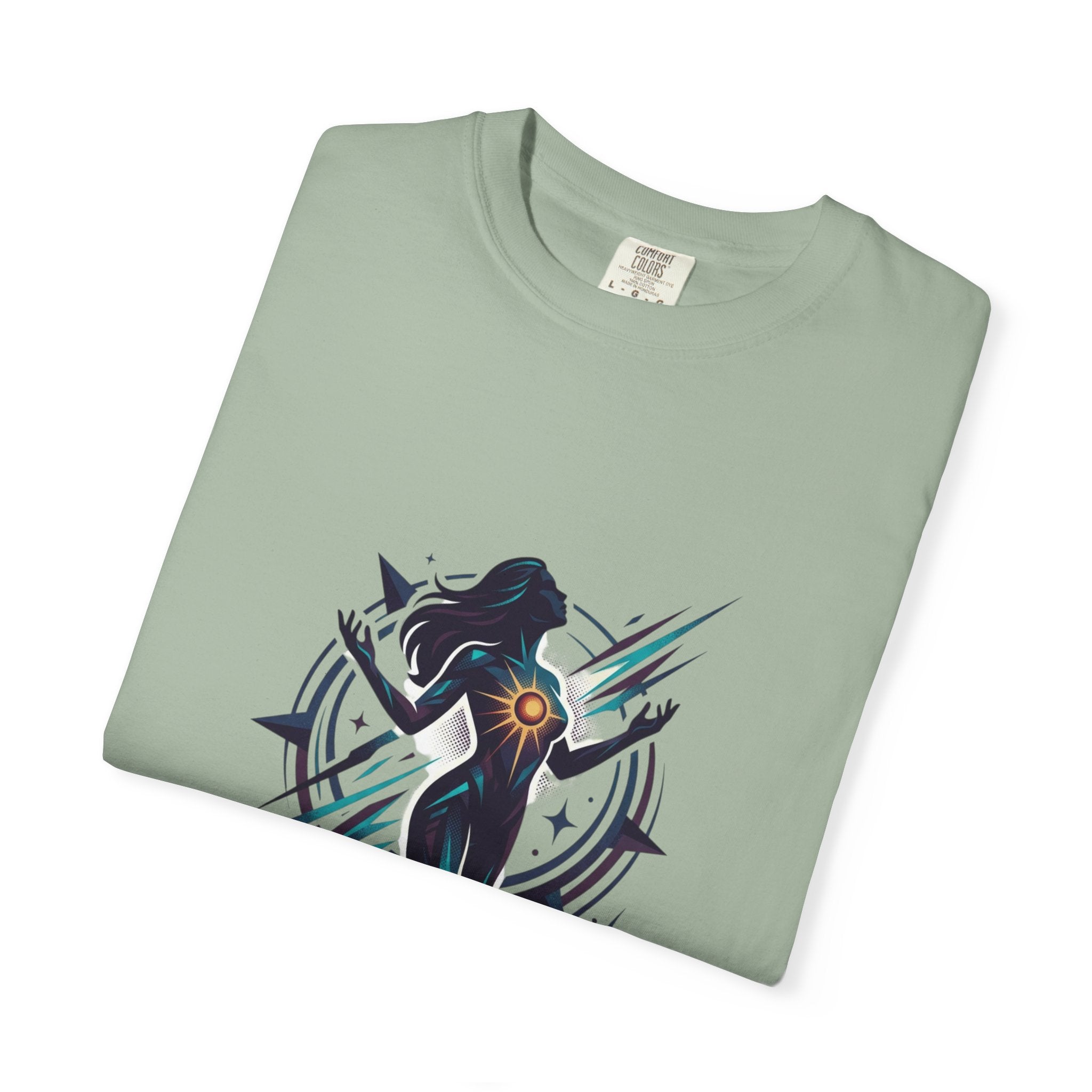 Power Runs Black PRB Ascension Graphic T-Shirt — Cosmic Silhouette Tee by Printify