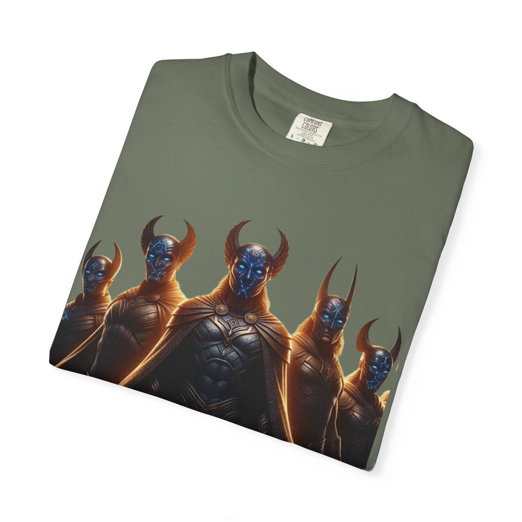 Power Runs Black PRB Dark Legion Graphic T-Shirt — Horned Warriors Fantasy Tee by Power Runs Black