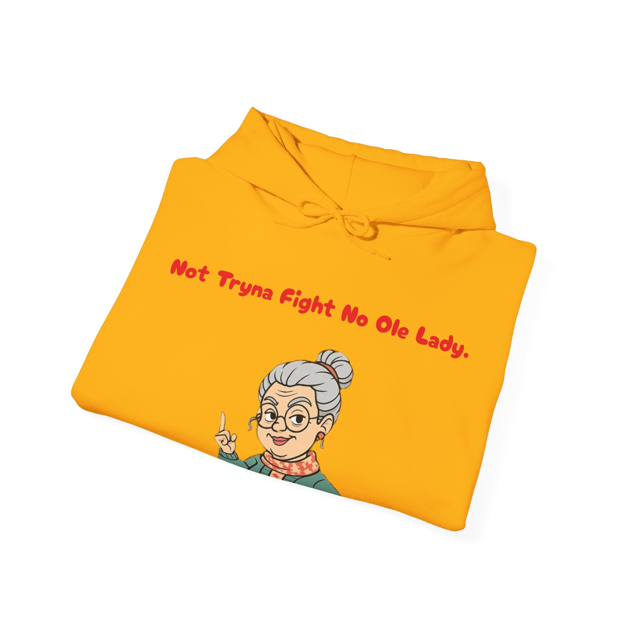 PRB Sassy Grandma Illustration Hoodie | "Not Tryna Fight No Ole Lady." by Power Runs Black