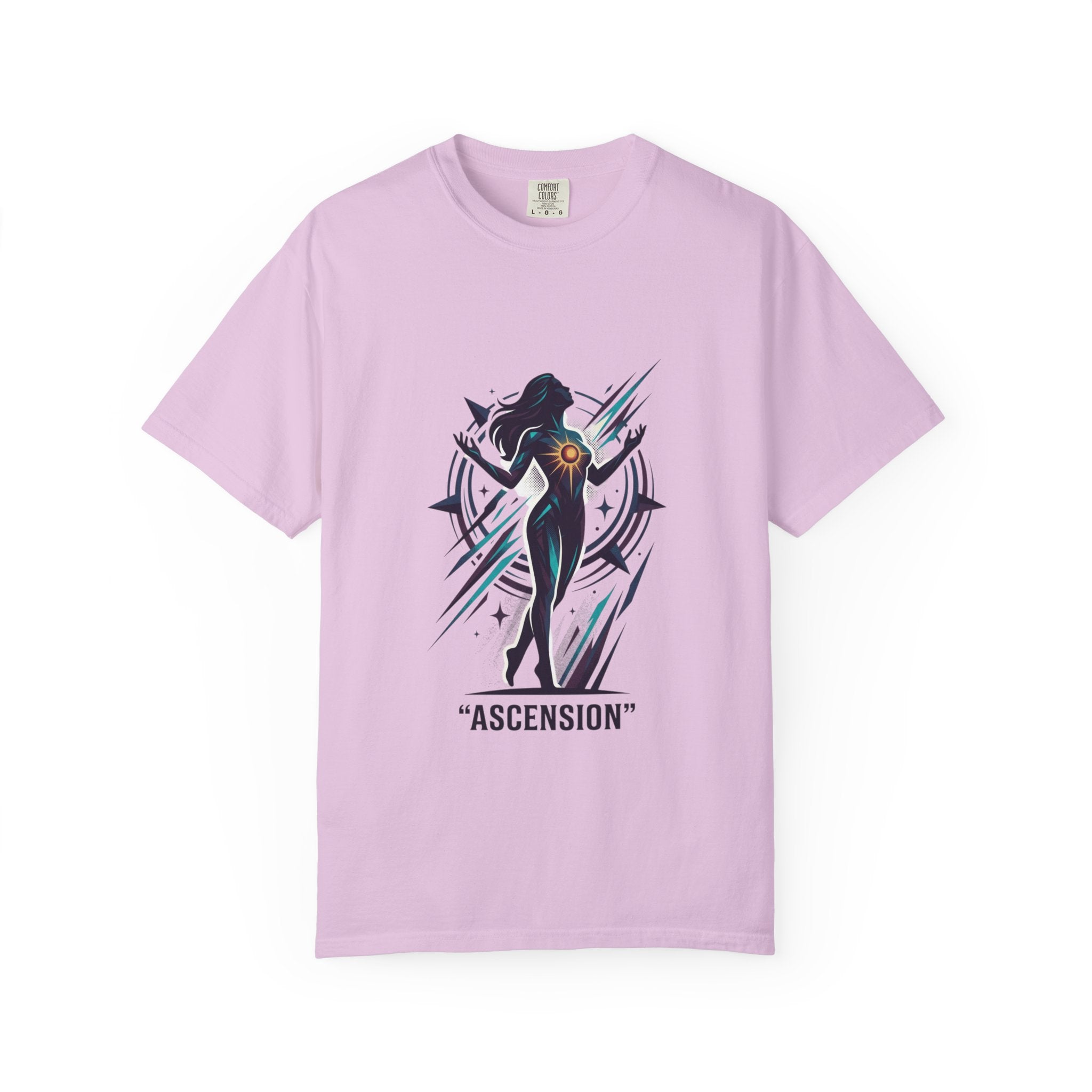 Power Runs Black PRB Ascension Graphic T-Shirt — Cosmic Silhouette Tee by Printify
