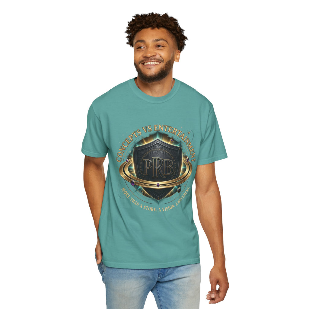 Concepts VS Entertainment Emblem Graphic T-Shirt | Heraldic Crest Tee by Printify