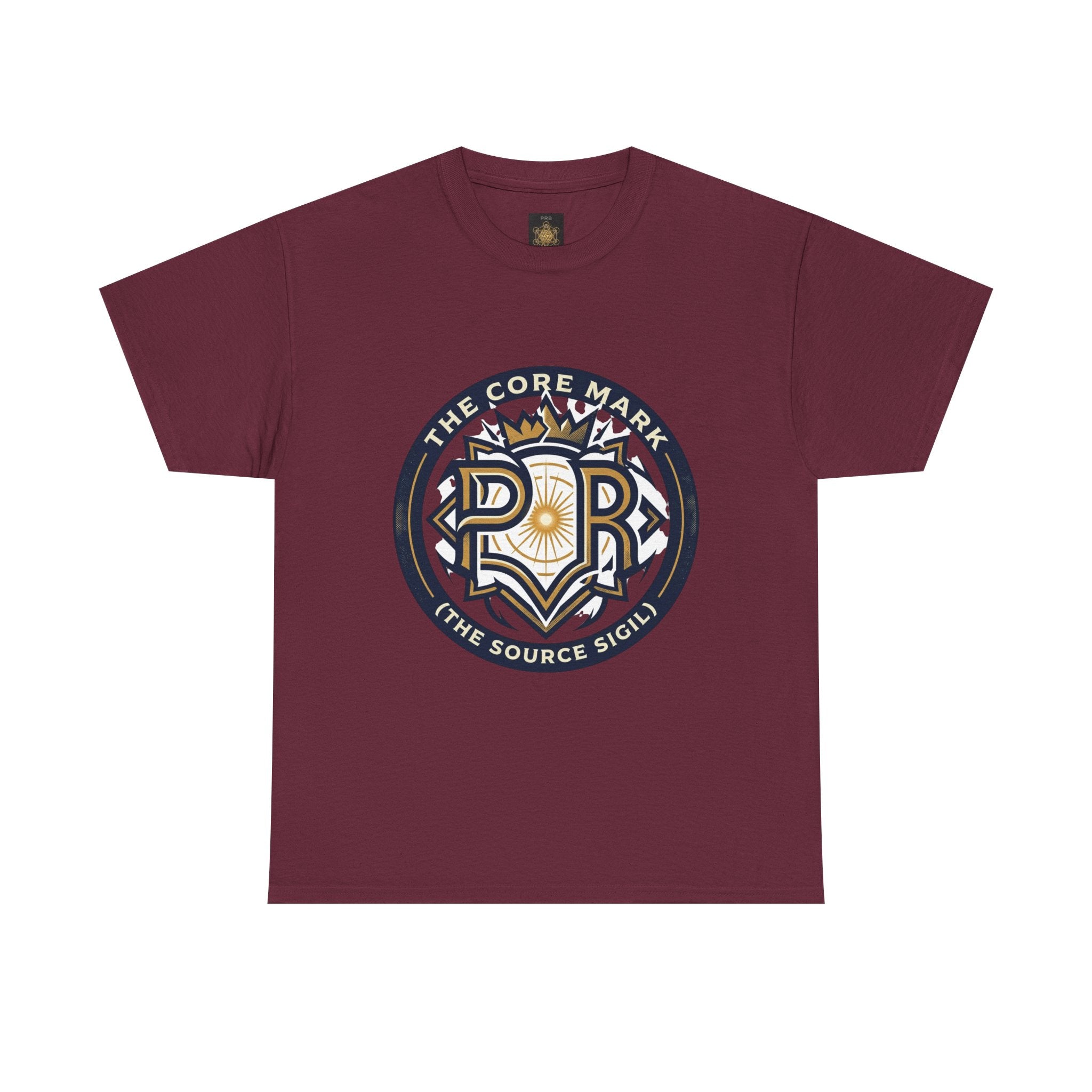 Power Runs Black PRB Core Mark Logo T-Shirt — "The Source Sigil" Retro Emblem Tee by Power Runs Black
