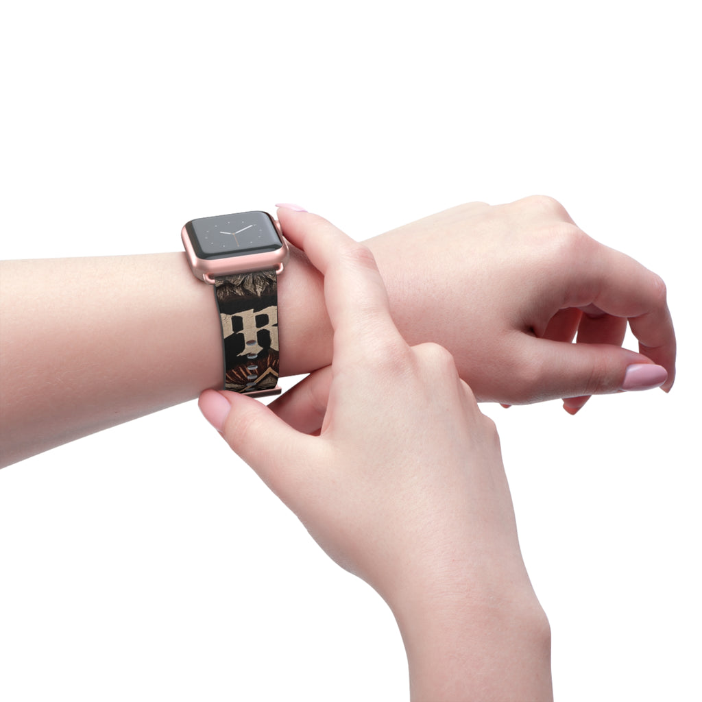 Mystic All-Seeing Eye Apple Watch Band — Vintage Occult Faux Leather Strap by Printify