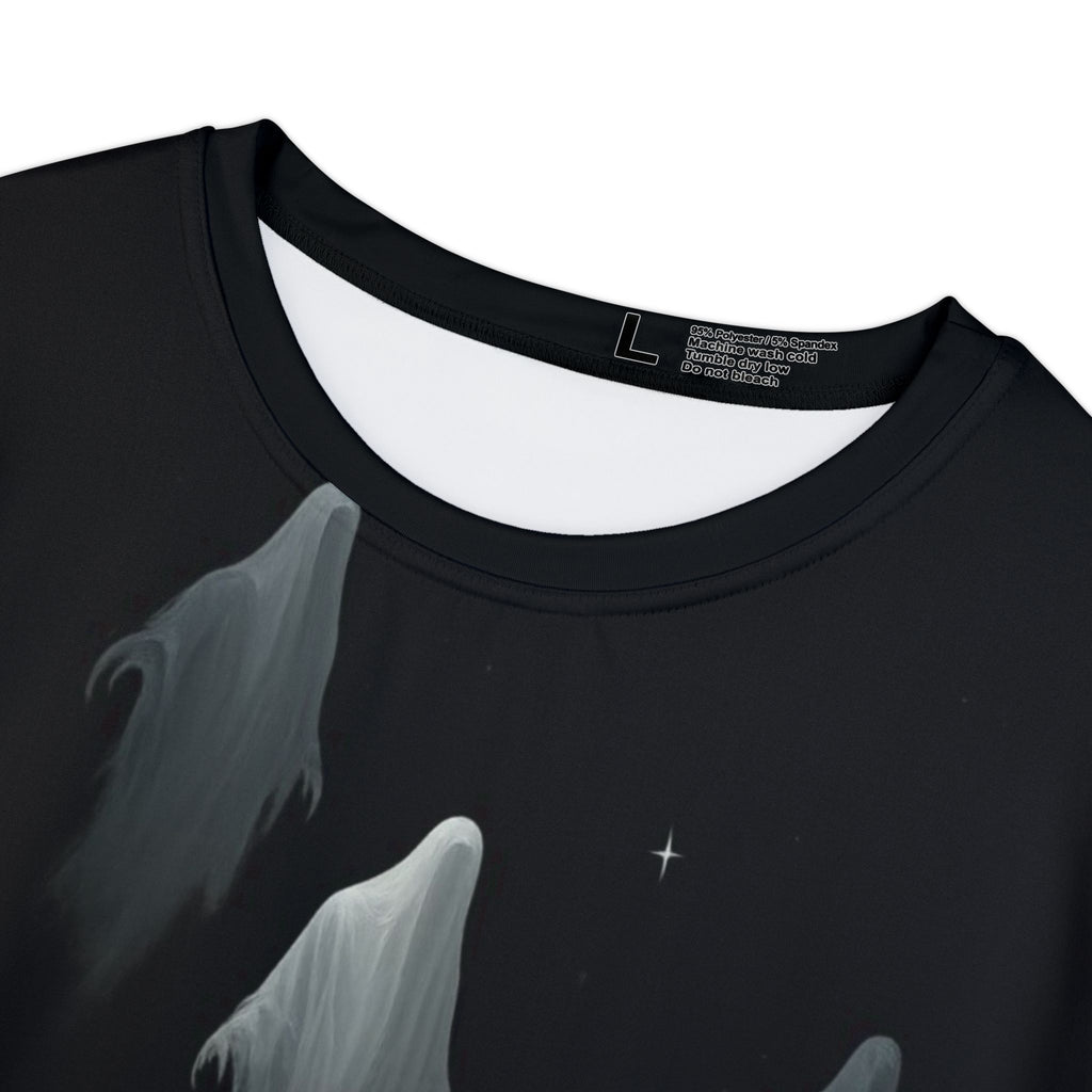 PRB Floating Ghosts Short Sleeve Shirt | Spooky Halloween Tee by Power Runs Black