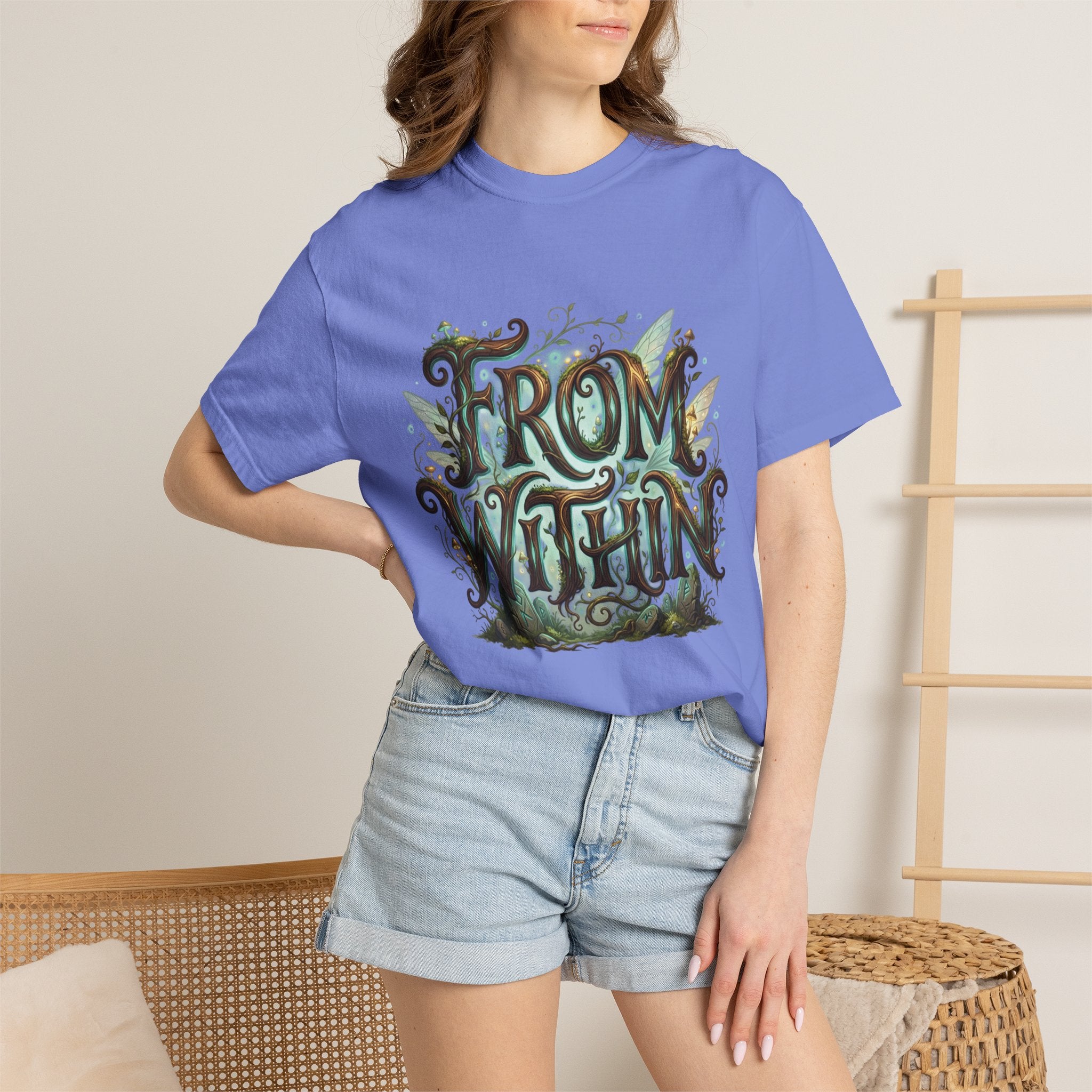 PRB From Within T-shirt | Nature Typography Forest Illustration by Power Runs Black