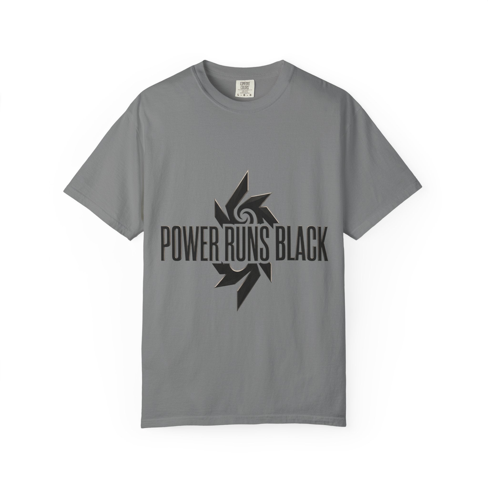 Power Runs Black PRB "Wear The Code" Mystic Shield T-Shirt — Geometric Sigil Graphic Tee by Printify