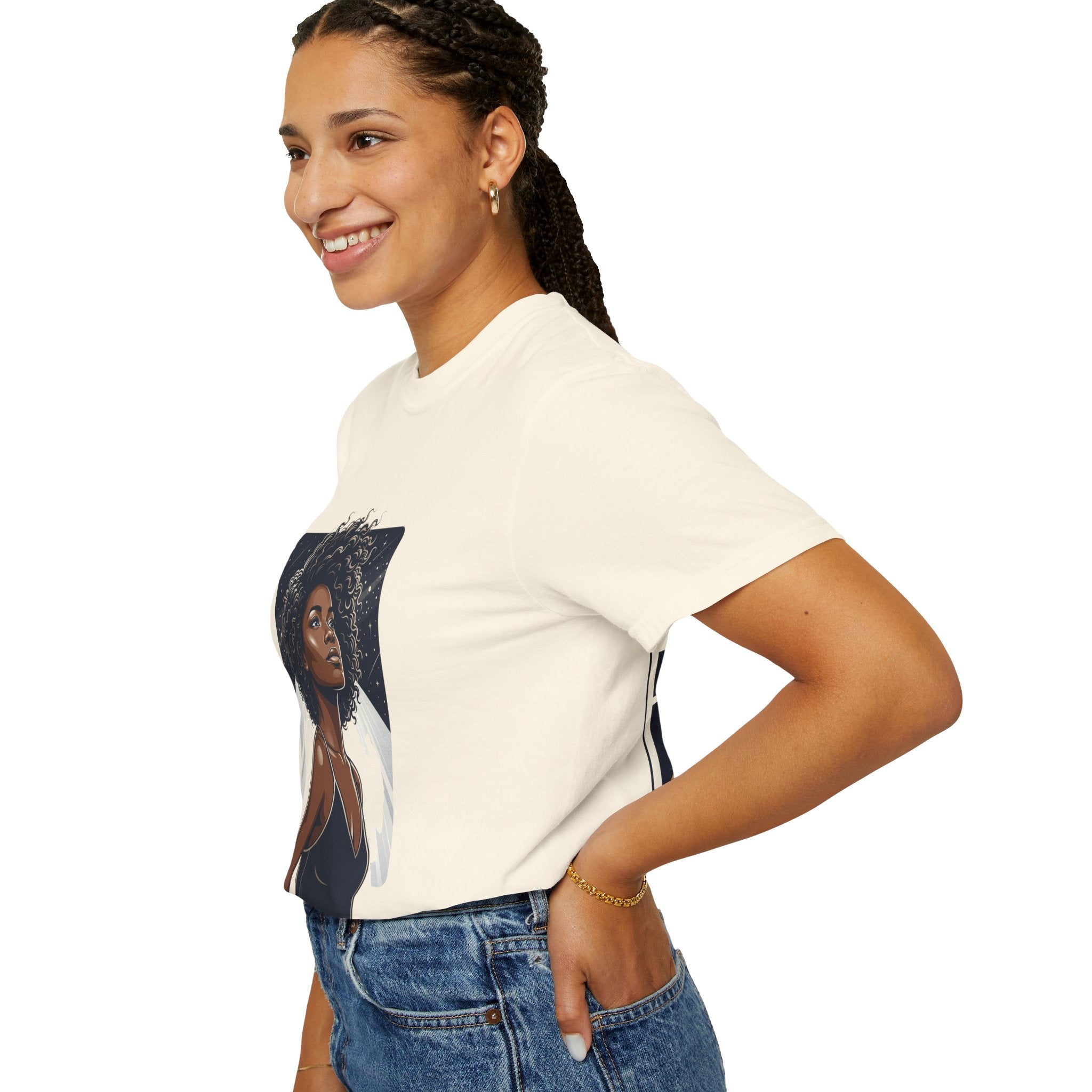 Pretty Rich Bitch The Collection by PRB T-Shirt — Afro Woman Graphic Tee by Power Runs Black