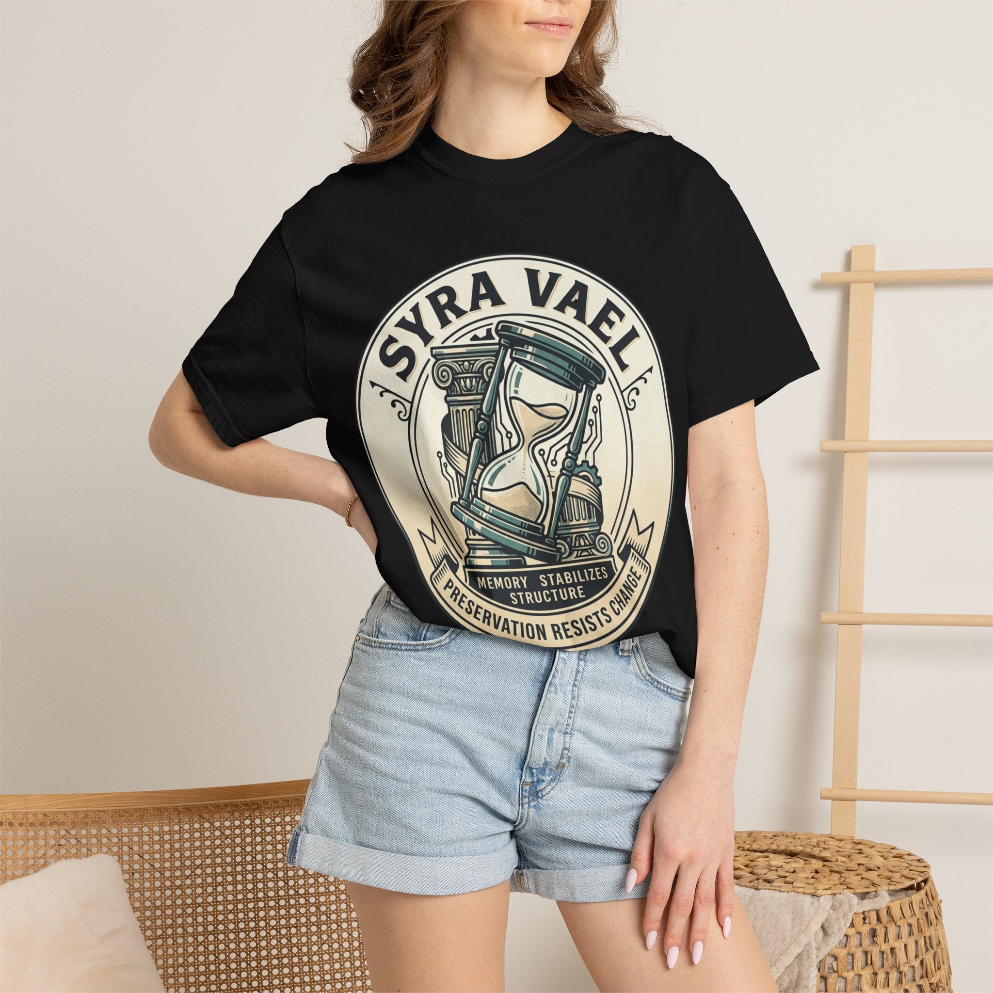 Power Runs Black PRB Syra Vael Hourglass Emblem T-Shirt by Power Runs Black