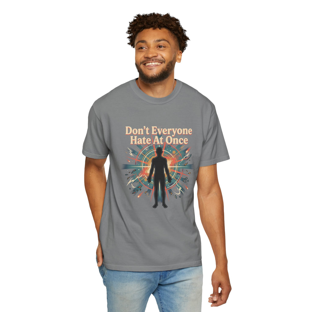 Power Runs Black Don't Everyone Hate Me Once" Retro Silhouette Graphic Tee by Printify