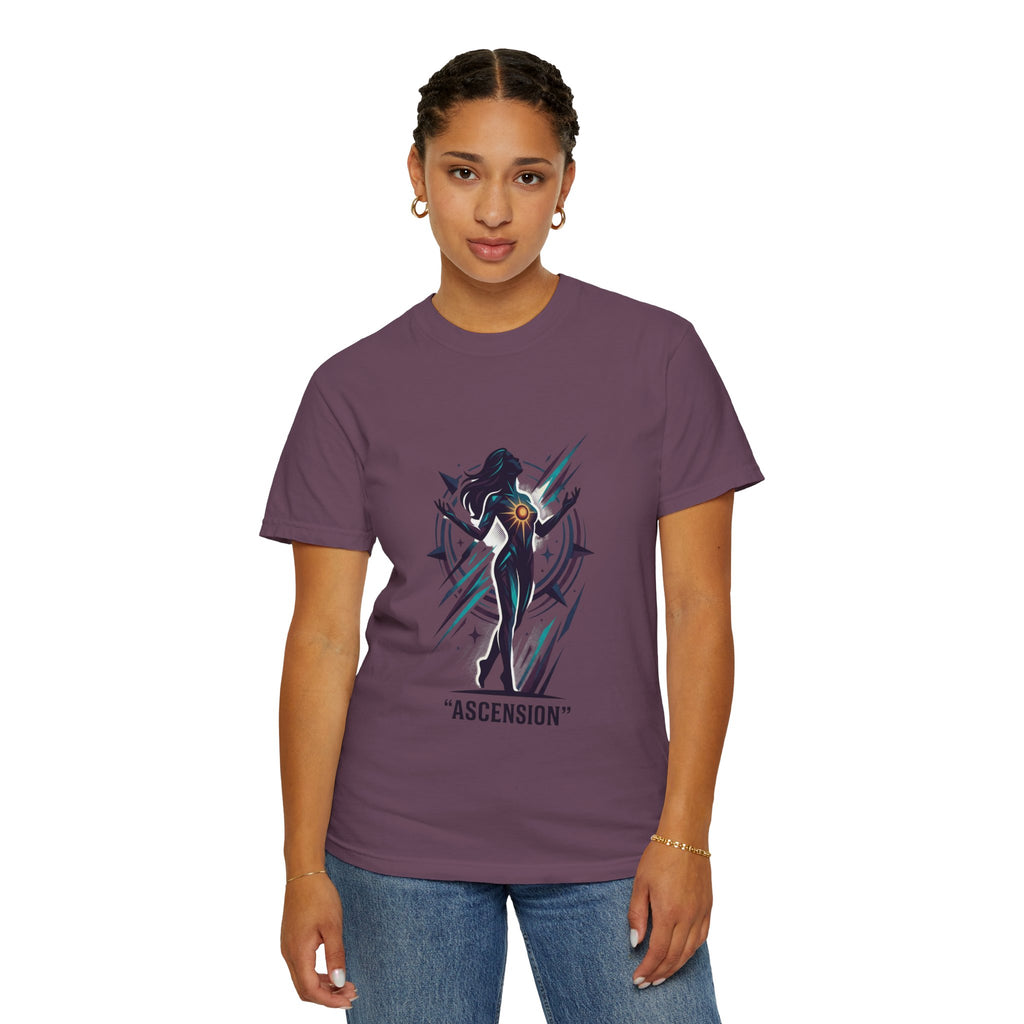Power Runs Black PRB Ascension Graphic T-Shirt — Cosmic Silhouette Tee by Power Runs Black