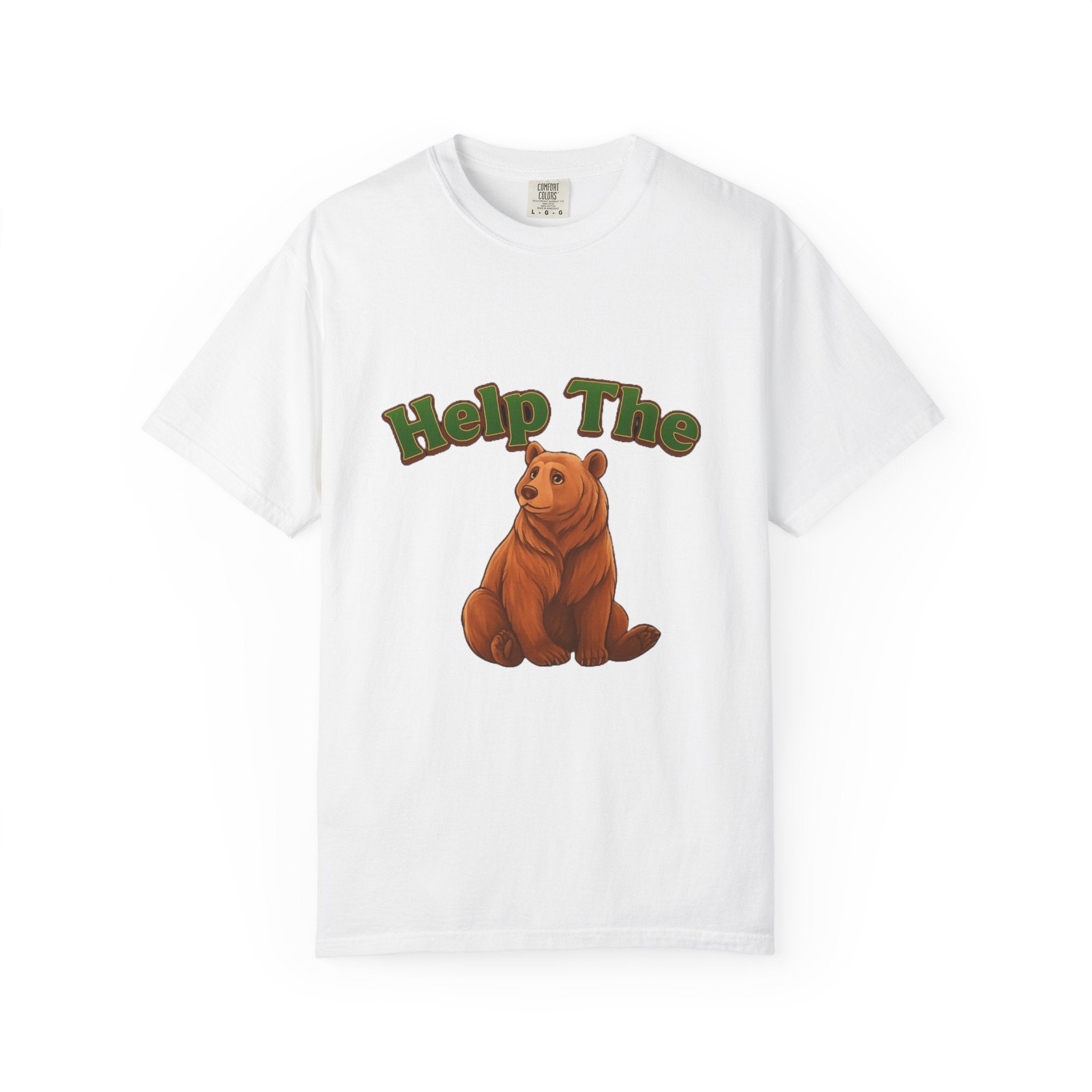 PRB "Don't Help me Help The Bear" T-shirt Bear Illustration by Power Runs Black