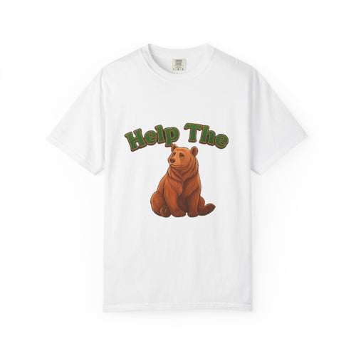 PRB Help The Bear T-shirt | Cute Sitting Bear Illustration by Printify