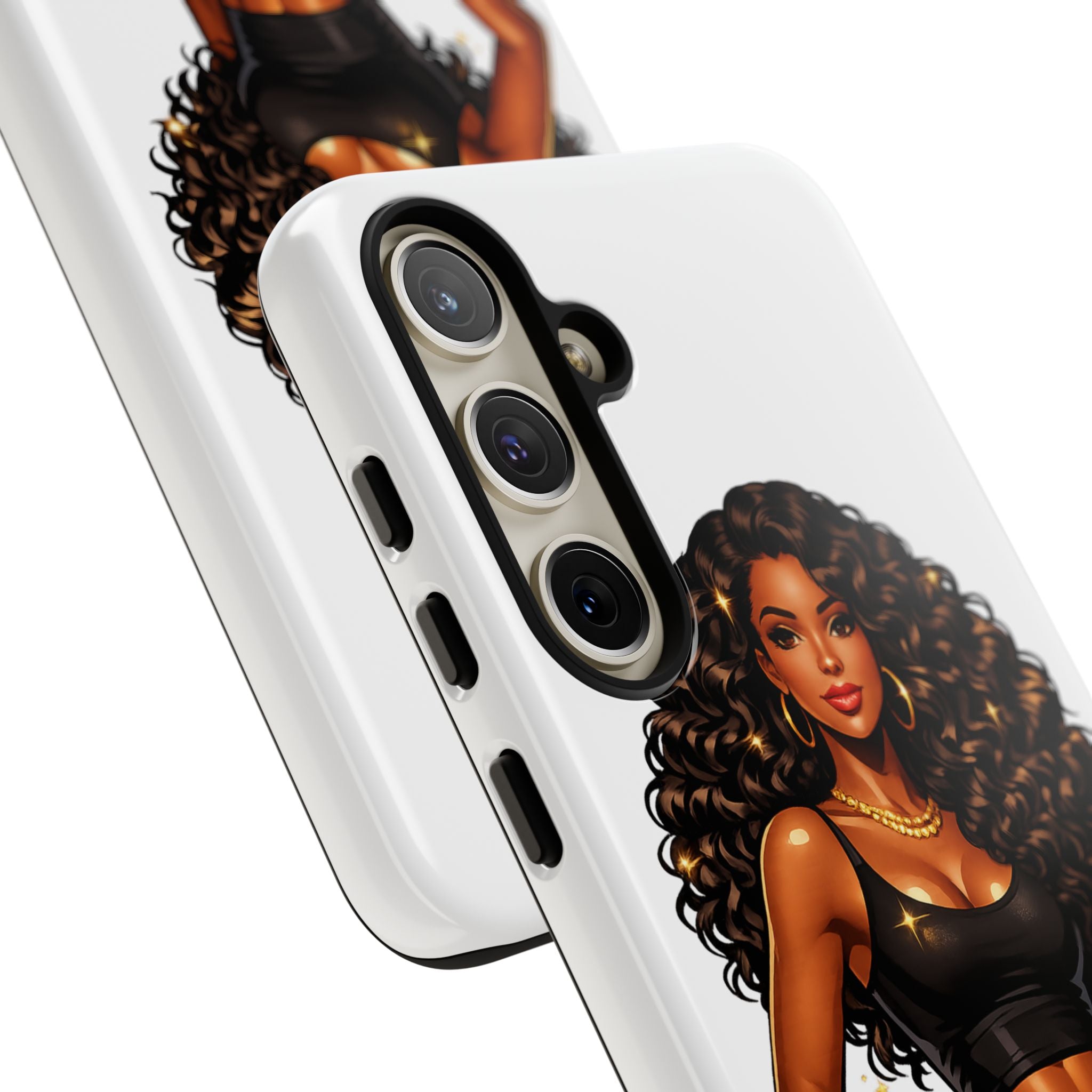 Pretty Rich Bitch by PRB Curly Hair Phone Case by Printify