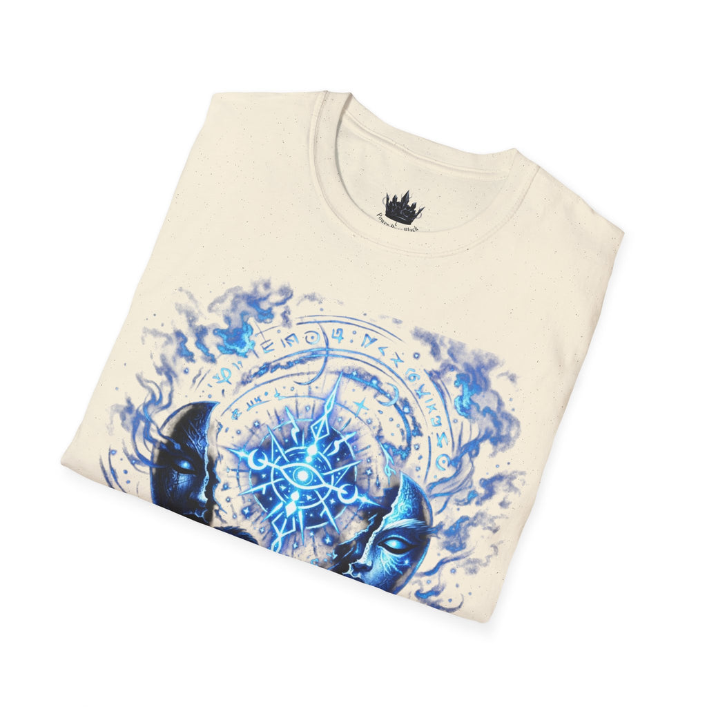 PRB Mystic Oceanic Spell T-Shirt — Blue Serpent & Moon Magic Tee by Power Runs Black