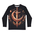 PRB Sword & Crescent Men's Long Sleeve Shirt | Fantasy Crest Graphic Tee by Power Runs Black