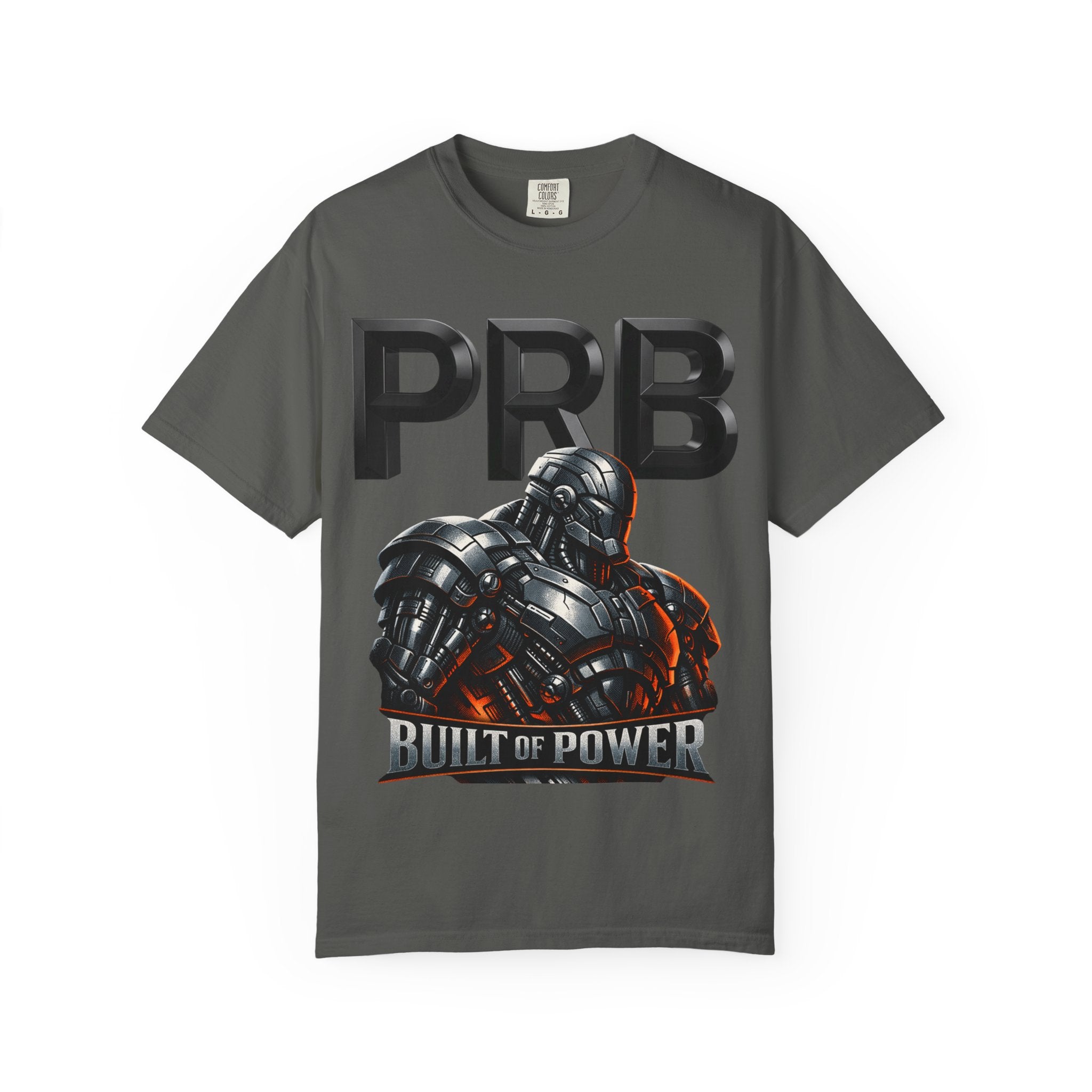 Built of Power PRB T-Shirt — Robotic Armor Graphic Tee by Printify