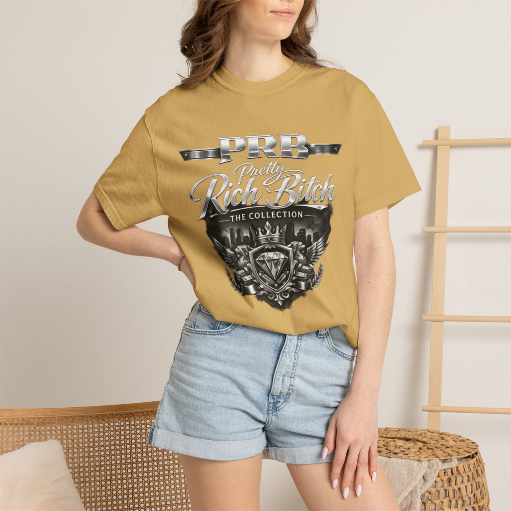 PRB Rebel Biker Crest T-Shirt | Vintage Motorcycle Emblem Tee by Power Runs Black