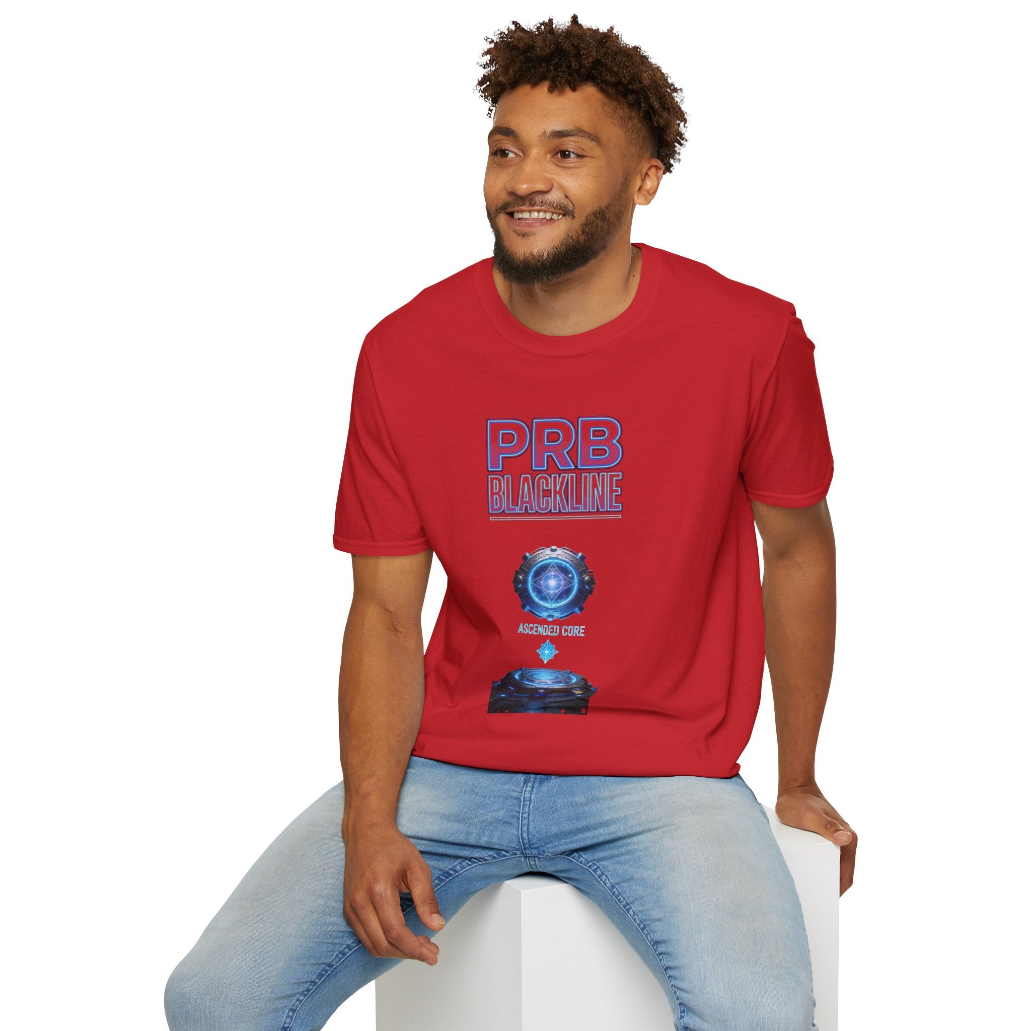 PRB Blackline Futuristic DJ Tee — Electronic Music Graphic T-Shirt by Power Runs Black