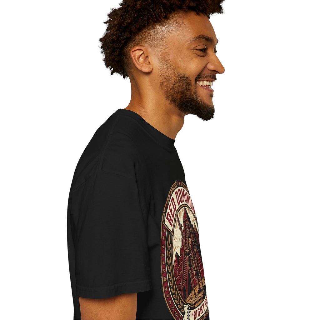 Power Runs Black PRB Red Dominion 'Right Side' Graphic T-Shirt by Power Runs Black